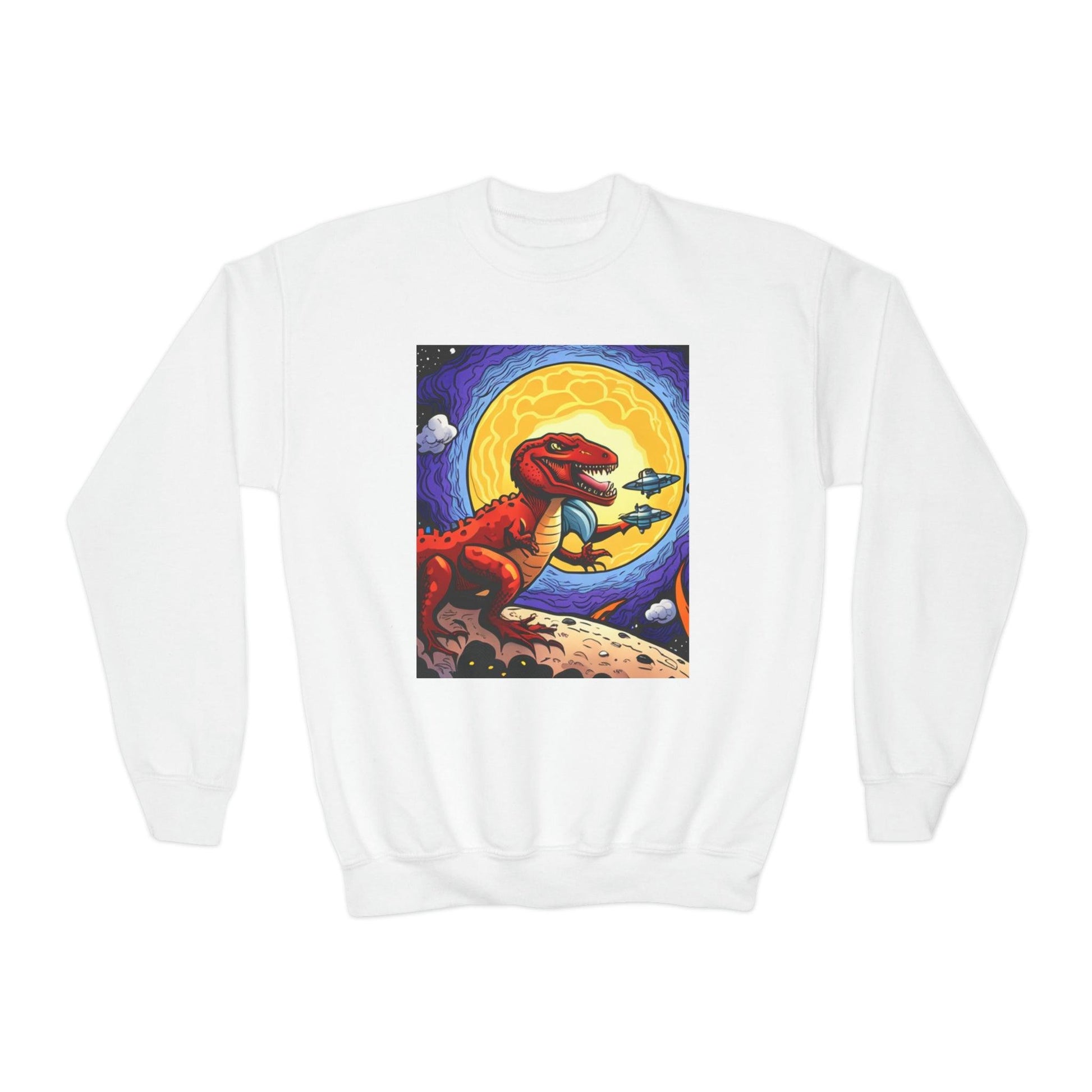 Space Rex Youth Crewneck Sweatshirt - Lizard Vigilante