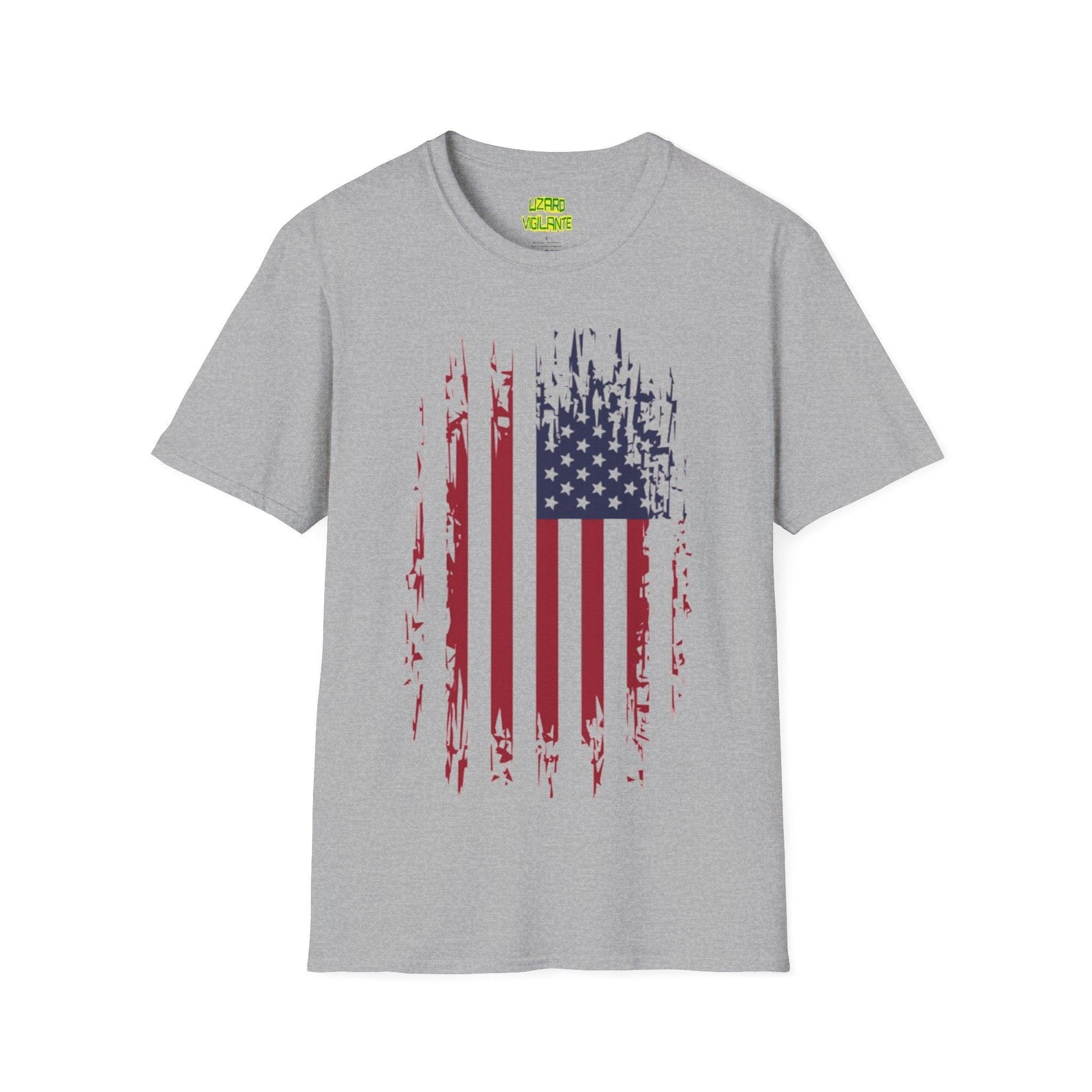 Old Glory Graphic Unisex Softstyle T-Shirt - Lizard Vigilante