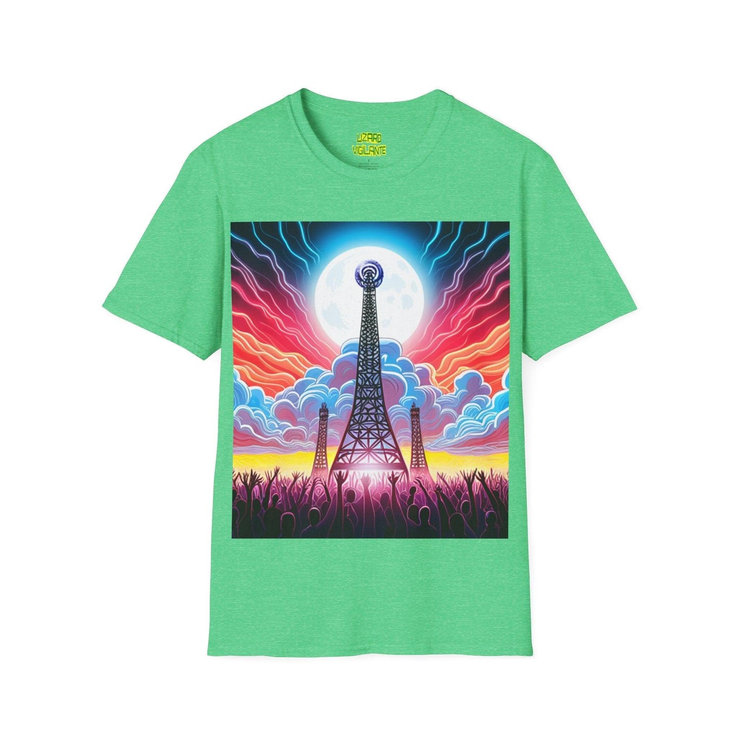 Eiffel CellTower Unisex Softstyle T-Shirt - Lizard Vigilante