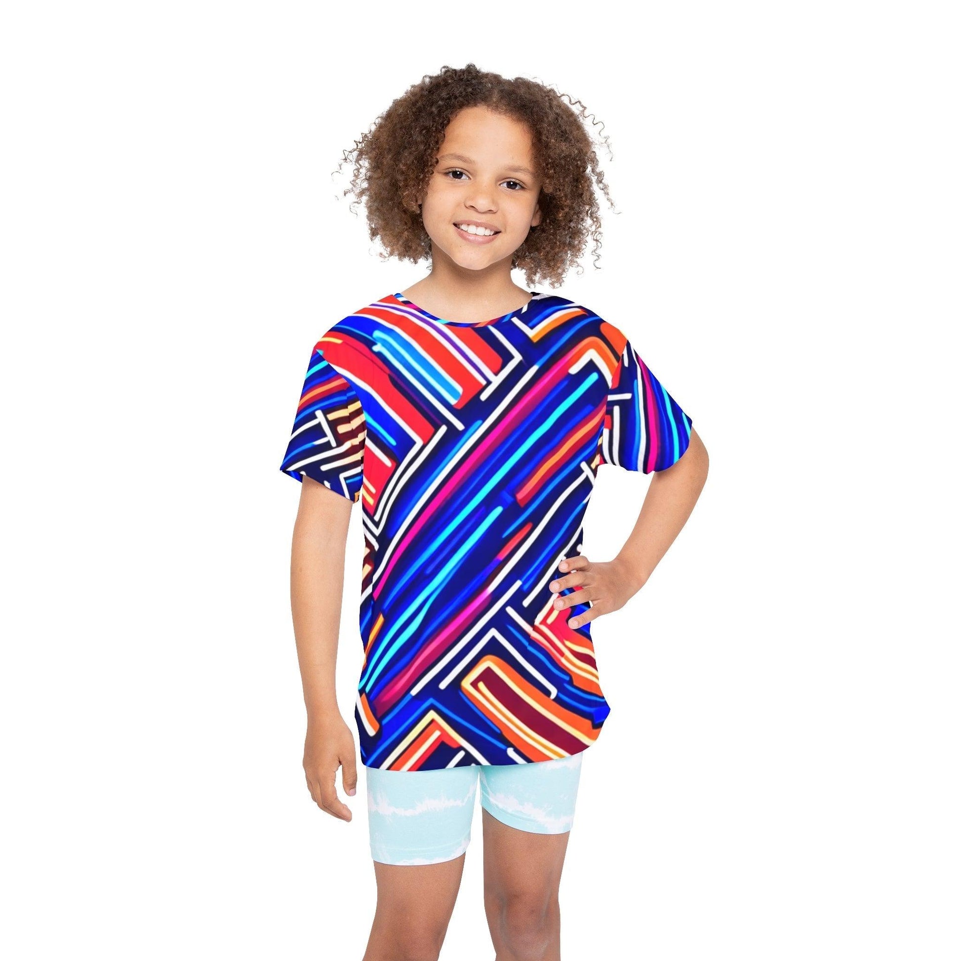 Neon Track Kids Sports Jersey - Lizard Vigilante