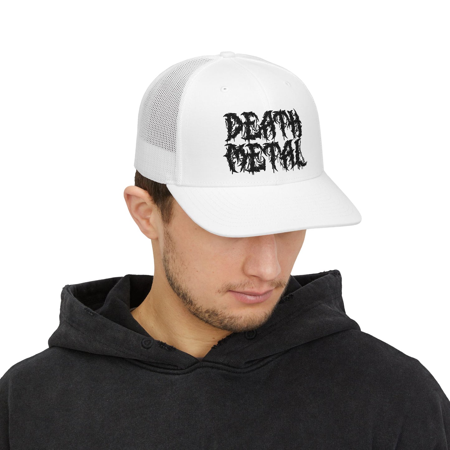 Death Metal Snapback Trucker Cap — Heavy Metal Band Mesh Hat