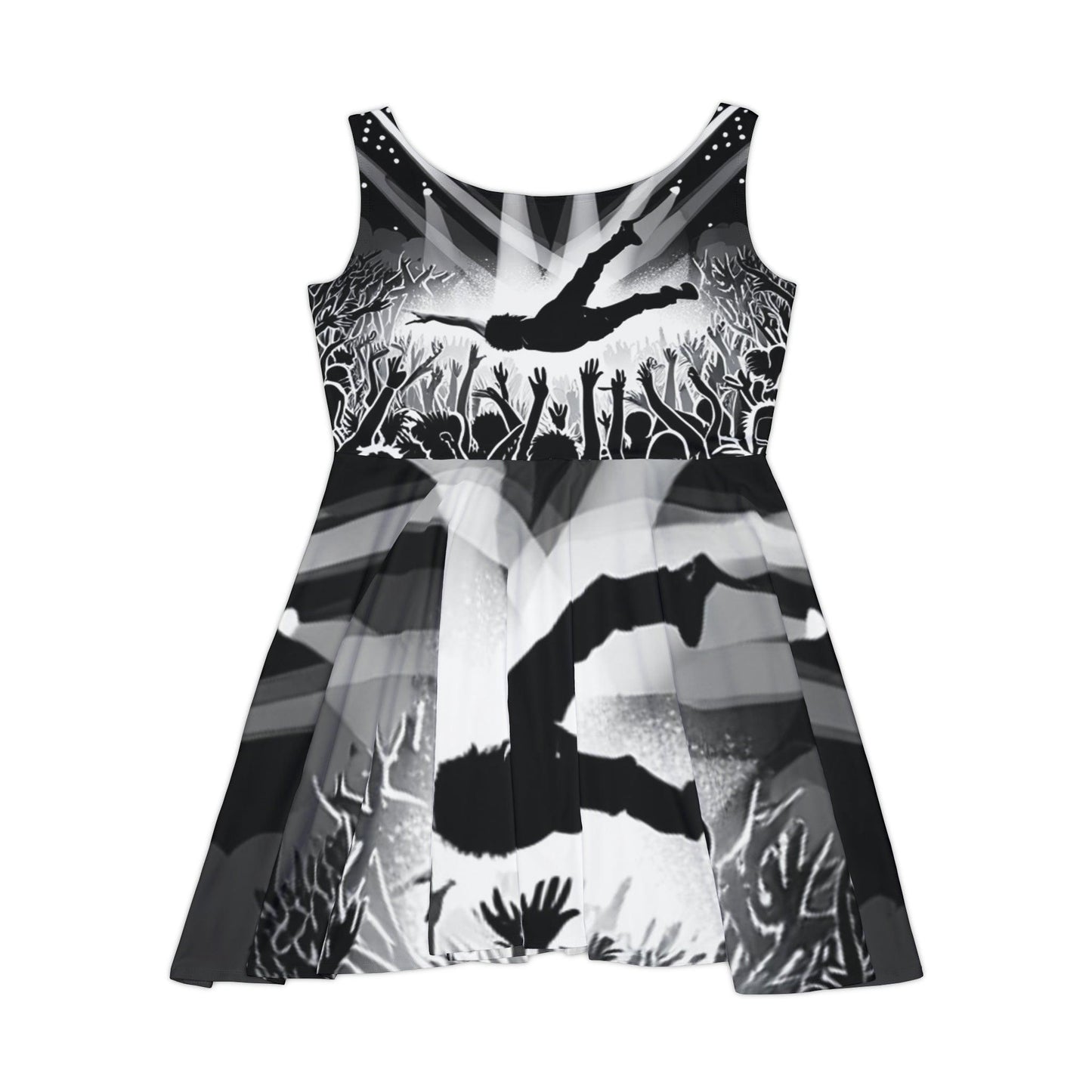 Crowd Surfing Women's Skater Dress - Lizard Vigilante