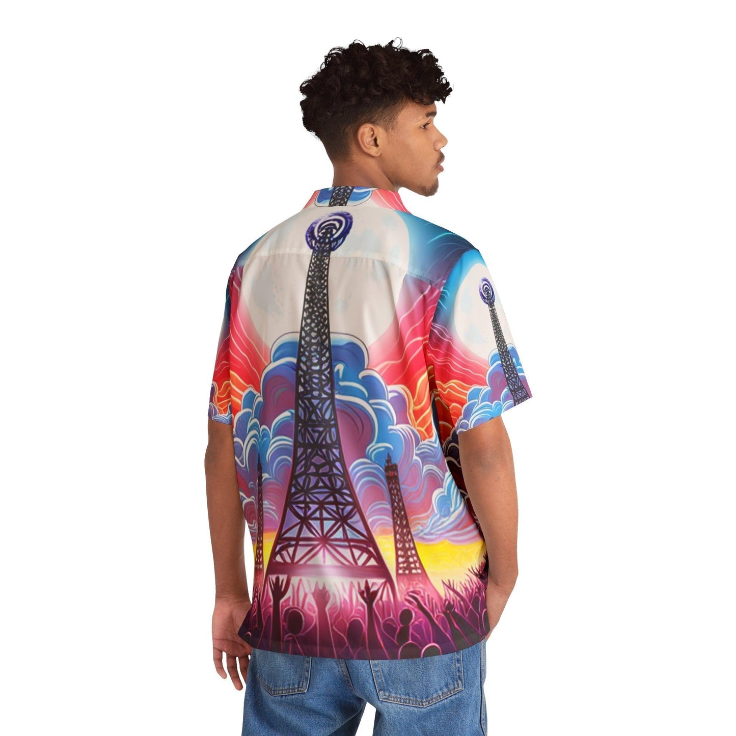 Sell Tower Reach Men's Hawaiian Shirt - Lizard Vigilante