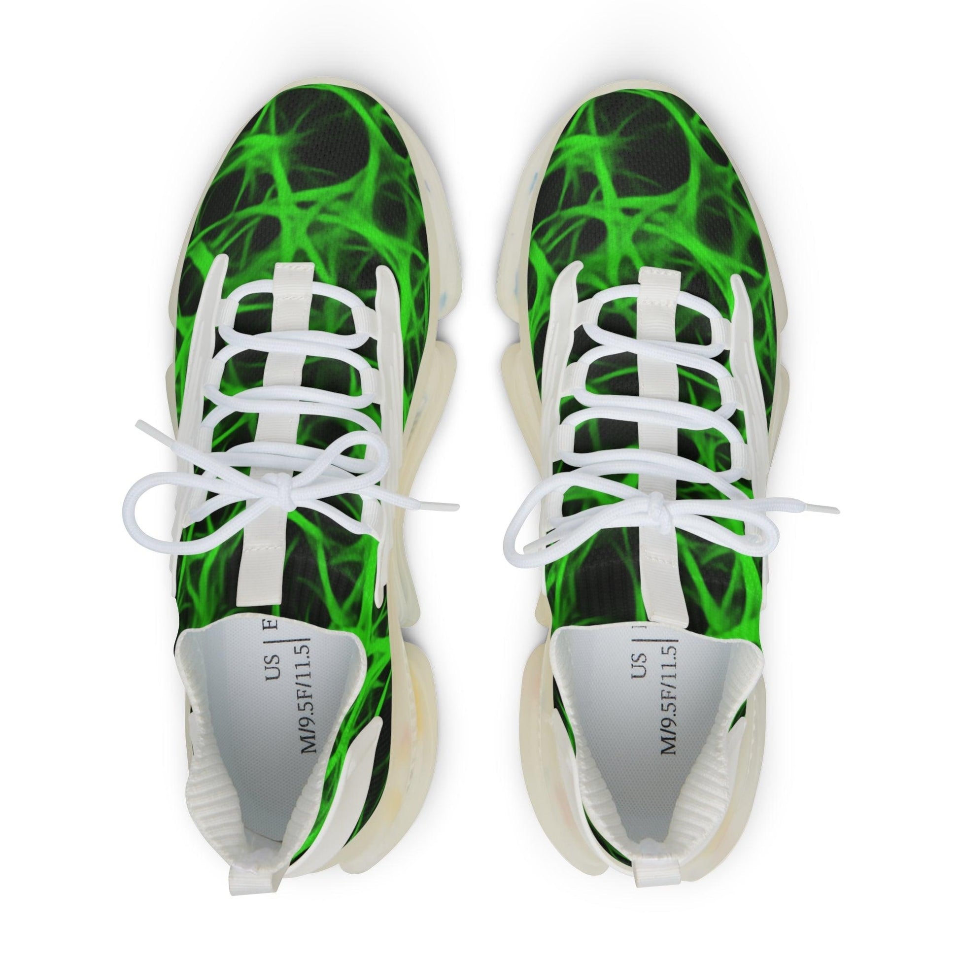 Nuclear Green Charged Men's Mesh Sneakers - Lizard Vigilante