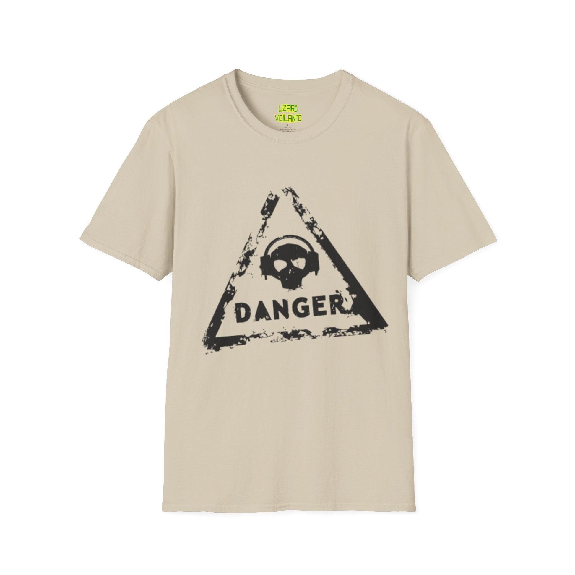 Danger Skull Unisex Softstyle T-Shirt - Lizard Vigilante