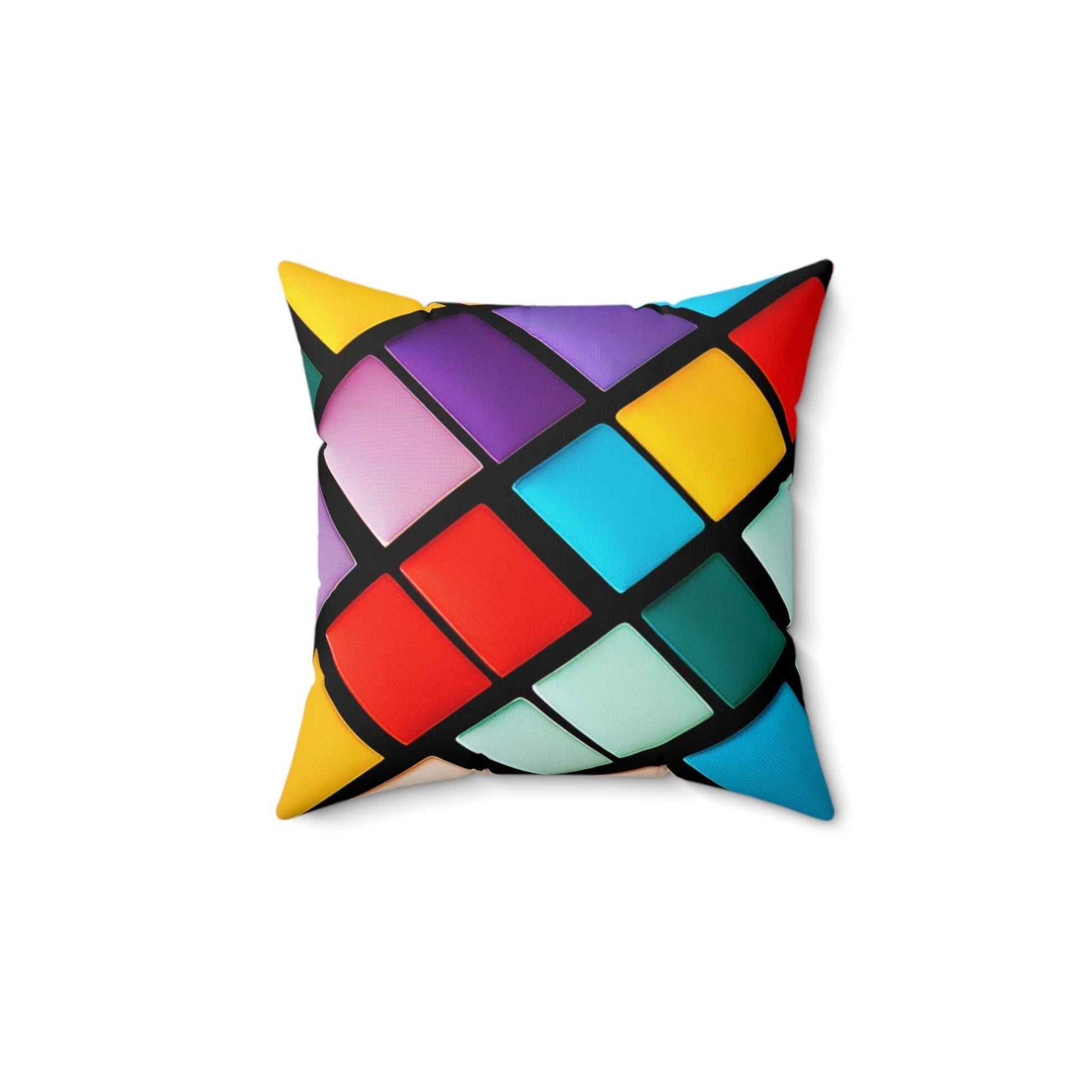 80s Buttons Spun Polyester Square Pillow - Lizard Vigilante