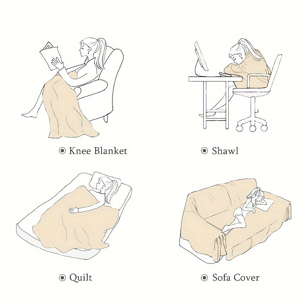 1pc Bohemian Style Sofa Blanket, Multi-functional Carpet, Thick Cotton Soft Sofa Sofa Cover