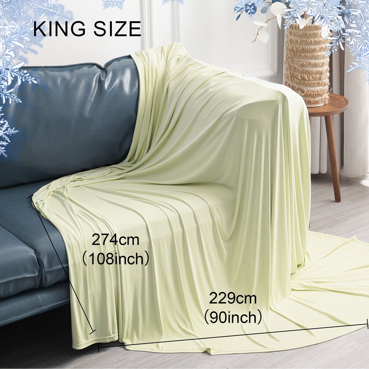 Cooling Blanket For Hot Sleepers - Soft, Breathable, Lightweight, Portable Silky Durable Single Layer Throw With Reversible Design, Ideal For Home Office Travel Car, Summer Use, Machine Washable - 1Pc