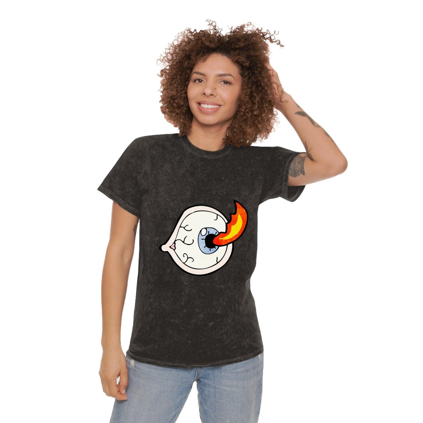 Eyeball Torch Unisex Mineral Wash T-Shirt - Lizard Vigilante