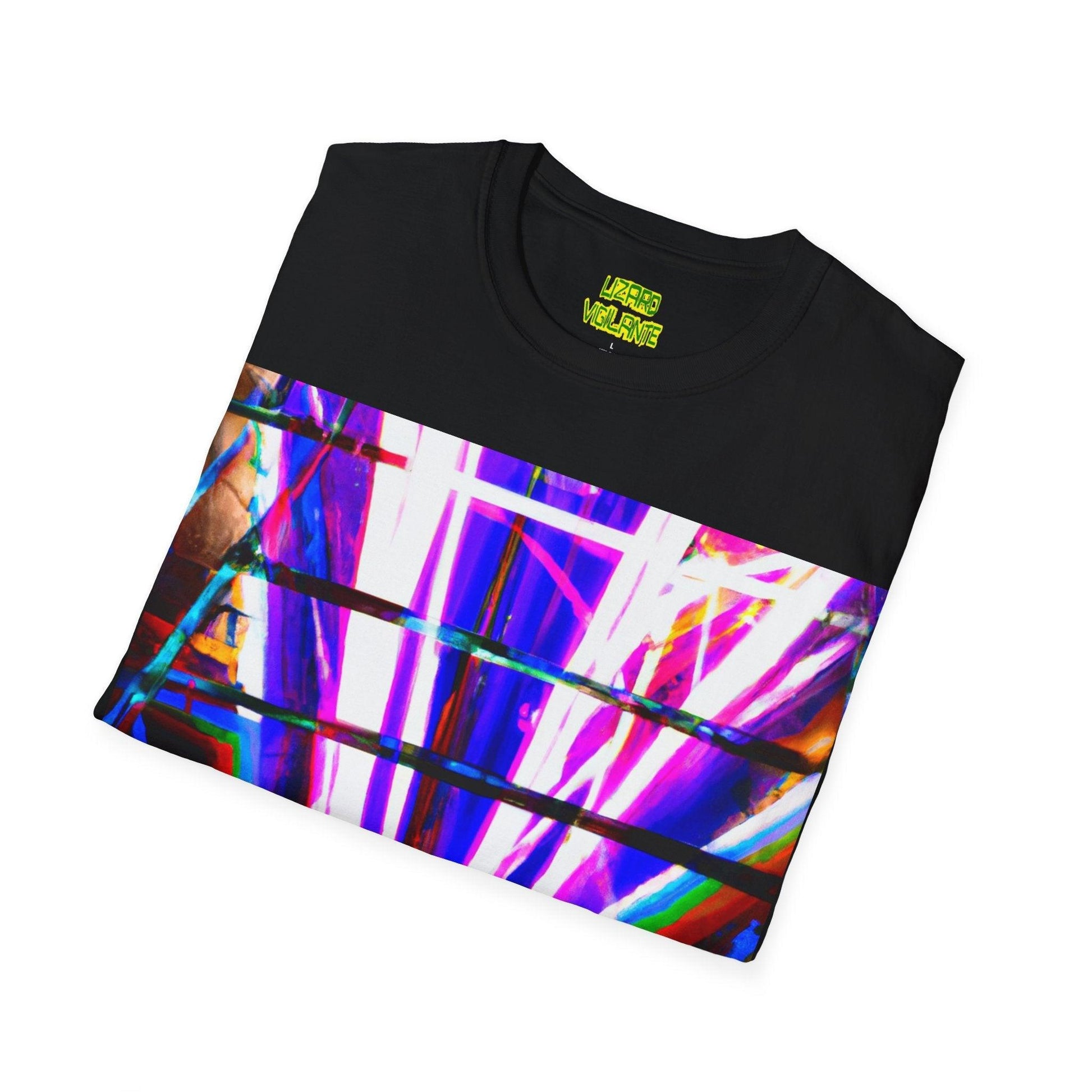 Neon Jail BoomBox Unisex Softstyle T-Shirt - Lizard Vigilante