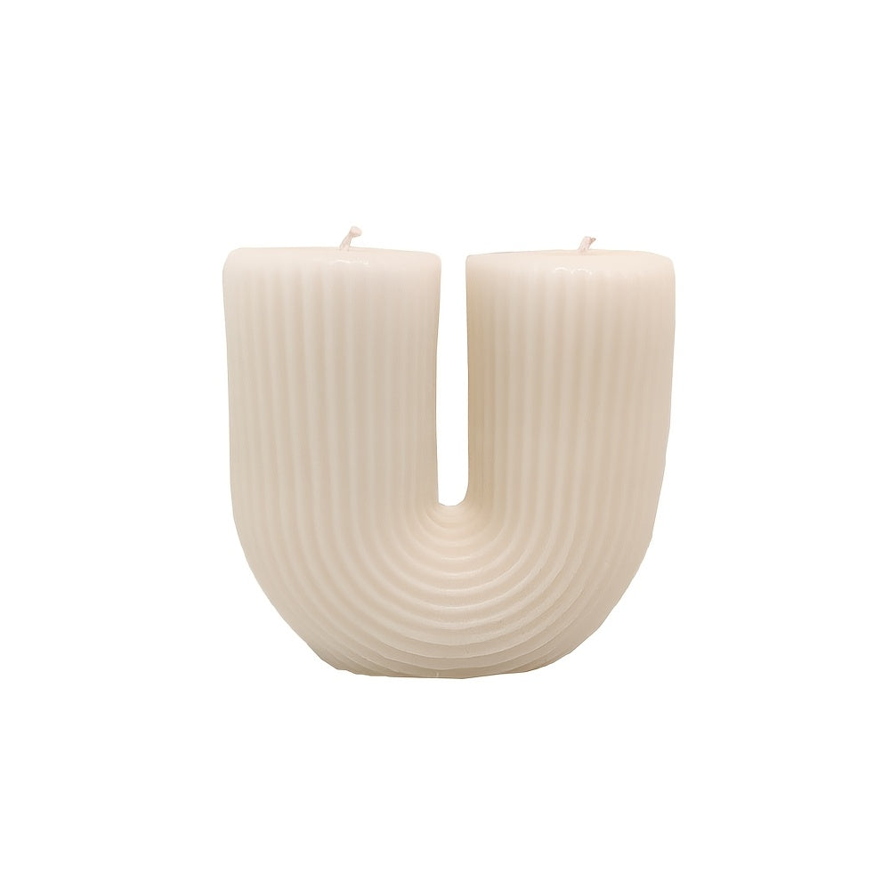 1pc 200g U-shaped Aesthetic scented candle for holiday birthday gift or home decor