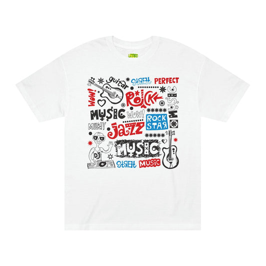 Music Doodle Collage' Unisex Classic Tee - Lizard Vigilante