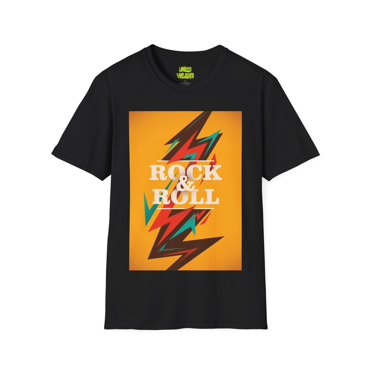 Rock & Roll Bolt Unisex Softstyle T-Shirt - Lizard Vigilante