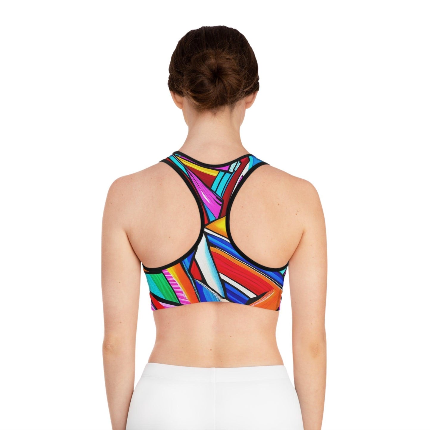 Geometrocide Sports Bra - Lizard Vigilante