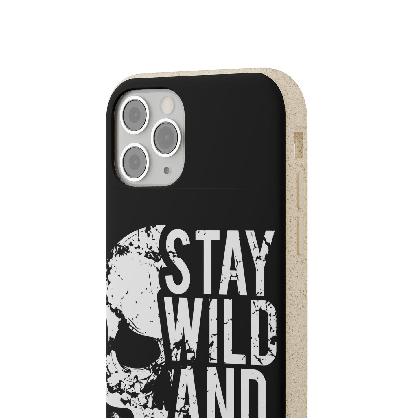 Stay Wild And Free Skull Biodegradable Cases - Lizard Vigilante