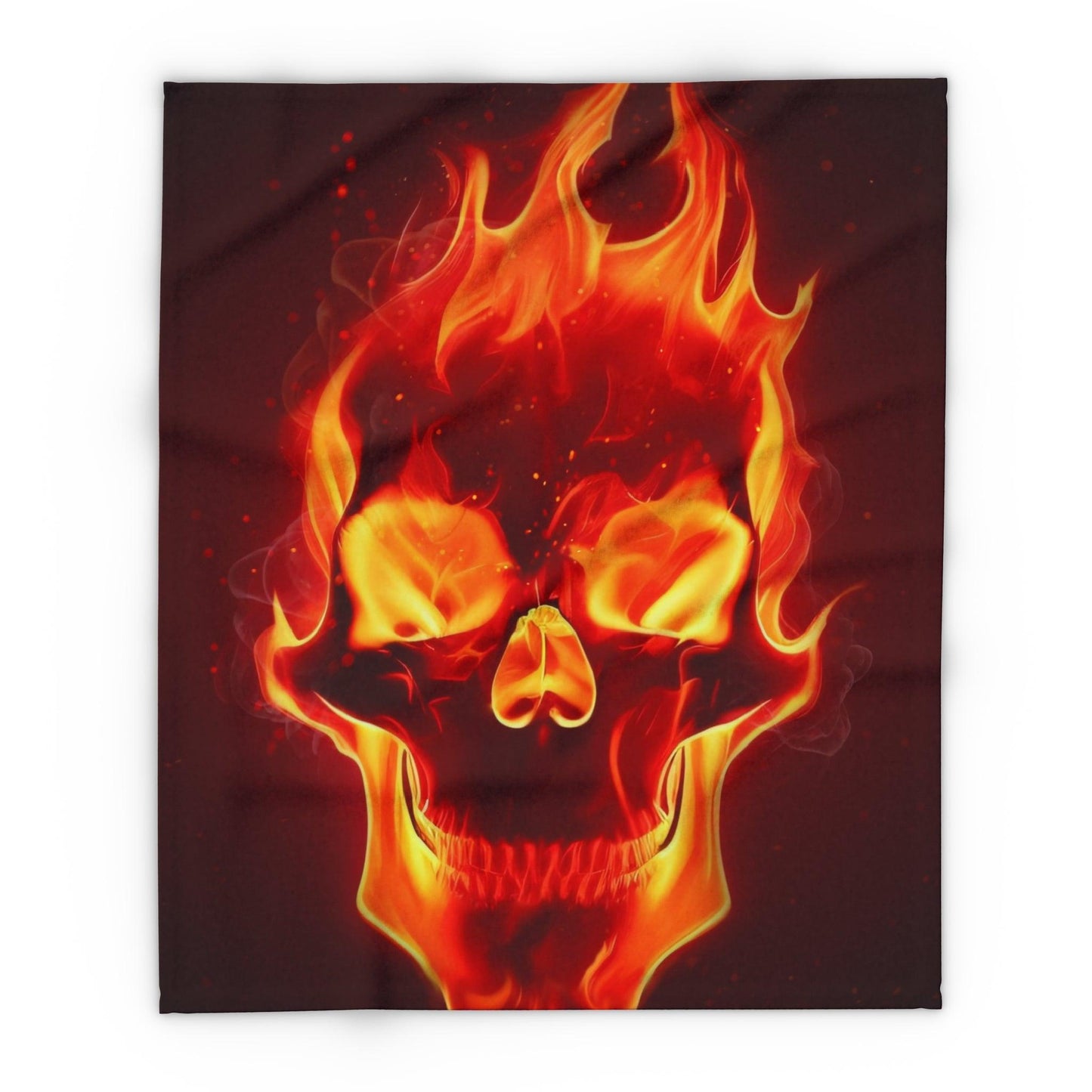 Flaming Head Arctic Fleece Blanket - Lizard Vigilante