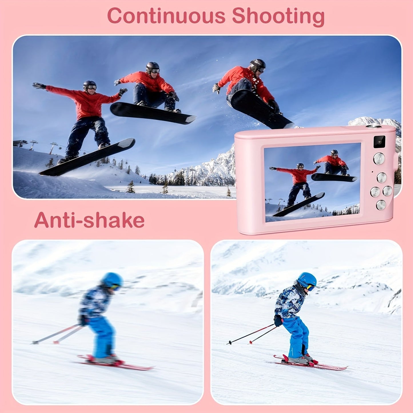 [1080P HD Digital Camera] 1080P HD Digital Camera for Vlogging | 2.4 Inch LCD Rechargeable Camera Photography Suitable for Beginners | Equipped with 32G TF Card Support Photos, Videos and Webcam Thanksgiving and New Year Gift