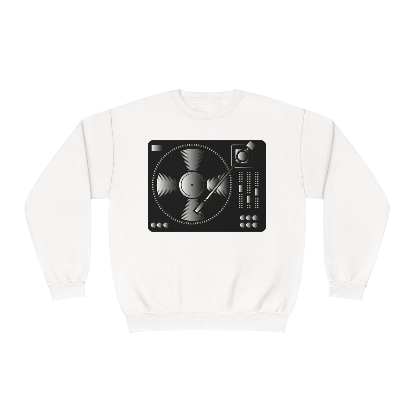 Turntable Record Player Unisex NuBlend® Crewneck DJ Sweatshirt - Lizard Vigilante