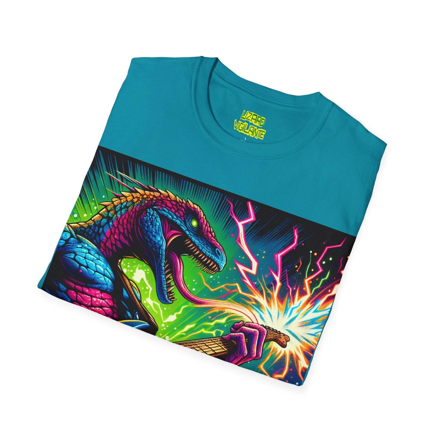 Lizard RockStar Unisex Softstyle T-Shirt - Premium T-Shirt from Printify - Just $24.71! Shop now at Lizard Vigilante