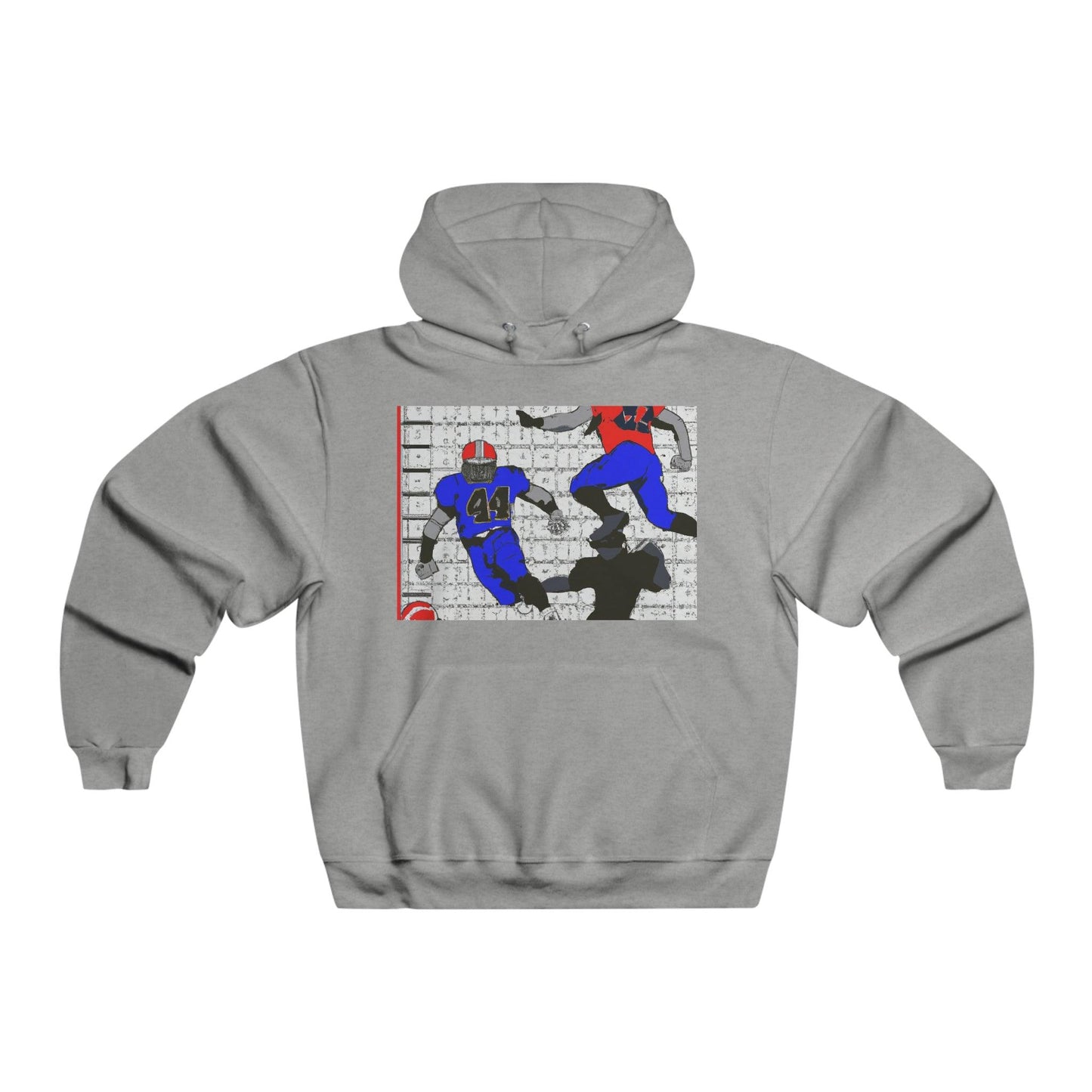 American Football Graphic Art Men's NUBLEND® Hooded Sweatshirt - Lizard Vigilante