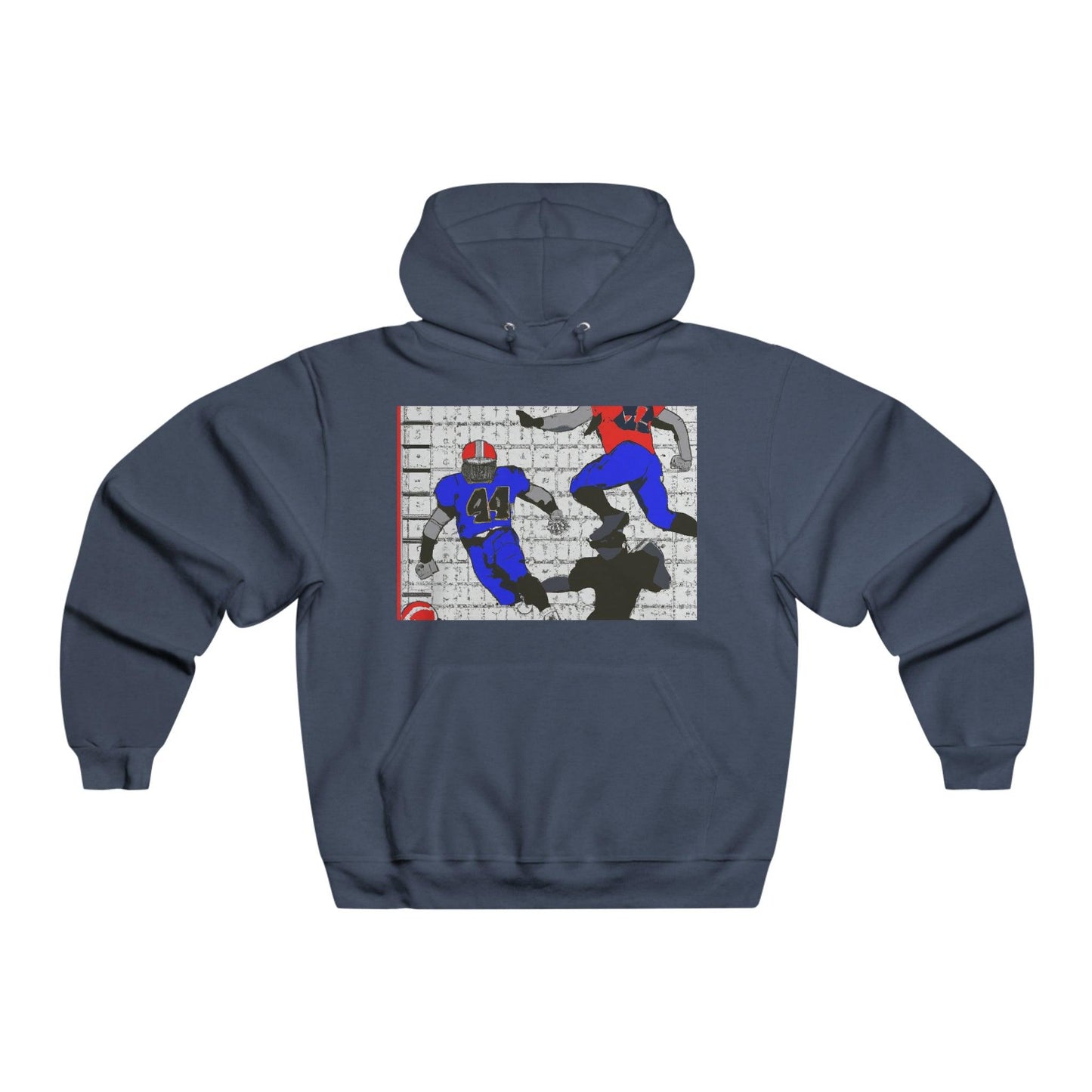 American Football Graphic Art Men's NUBLEND® Hooded Sweatshirt - Lizard Vigilante