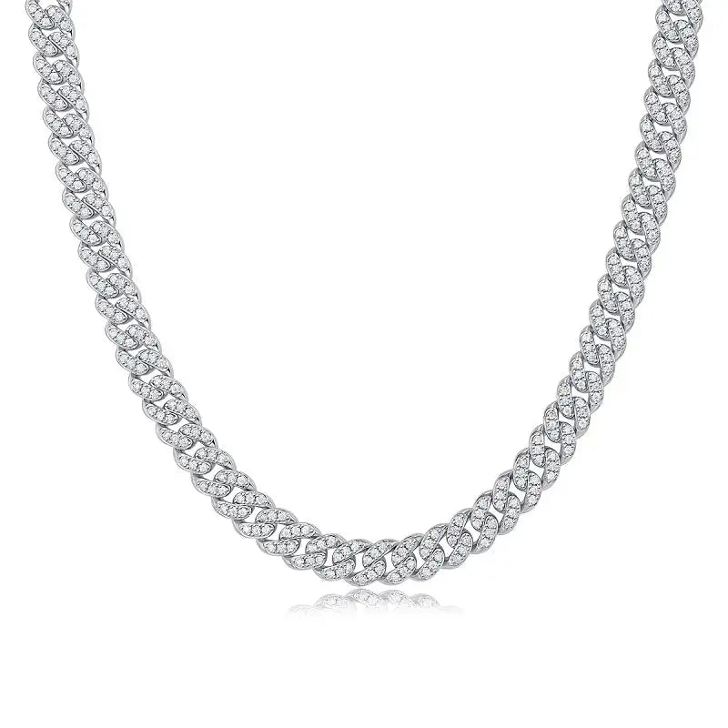 Life Convention Luxury Fashion Mossan Diamond S925 Silver Necklace