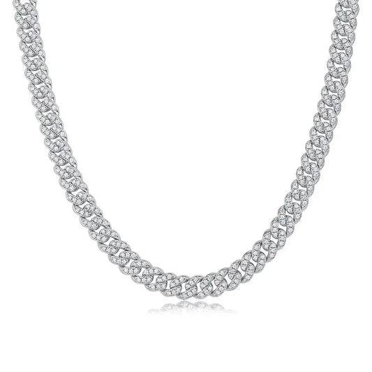 Life Convention Luxury Fashion Mossan Diamond S925 Silver Necklace
