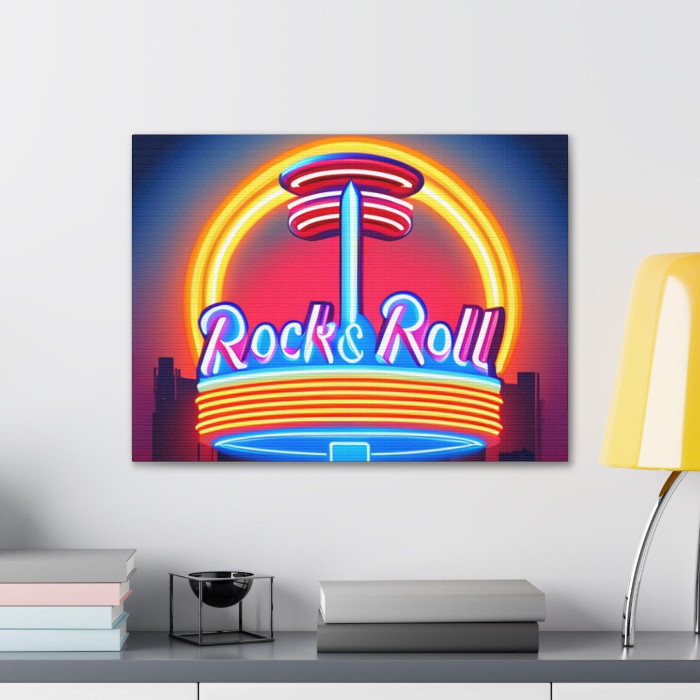 Rock & Roll Diner Canvas Gallery Wraps by Lizard Vigilante - Lizard Vigilante