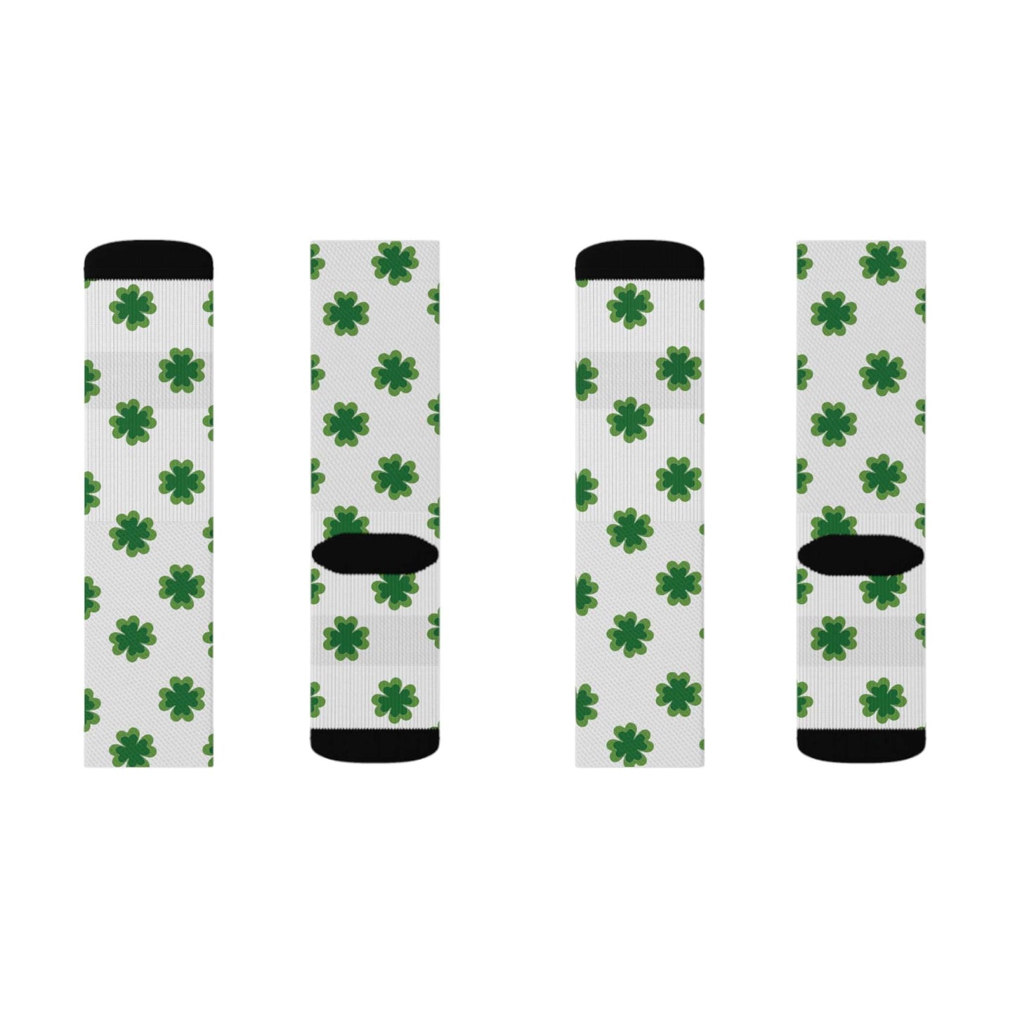 4 Leaf Clover St. Patrick's Day Irish Sublimation Socks - Premium All Over Prints from Printify - Just $19.99! Shop now at Lizard Vigilante