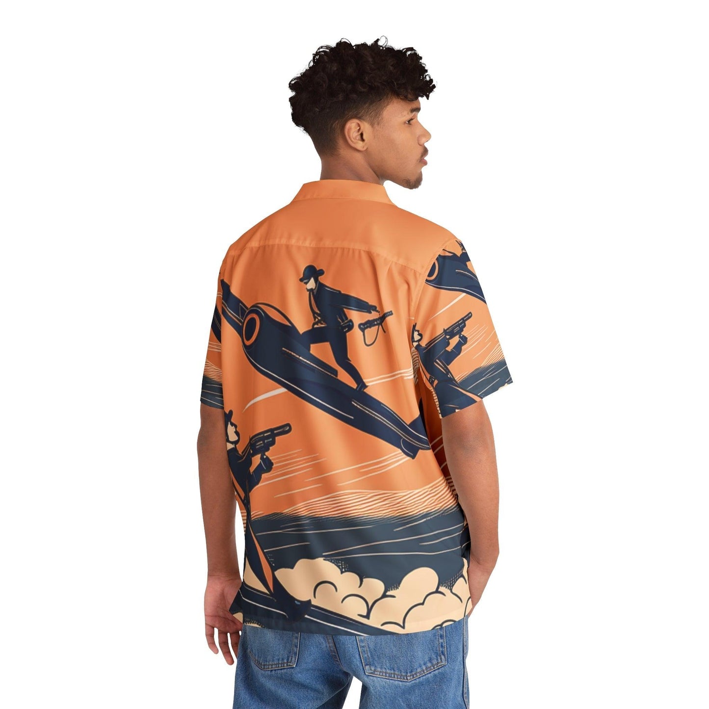 SkyFight Men's Hawaiian Shirt - Lizard Vigilante