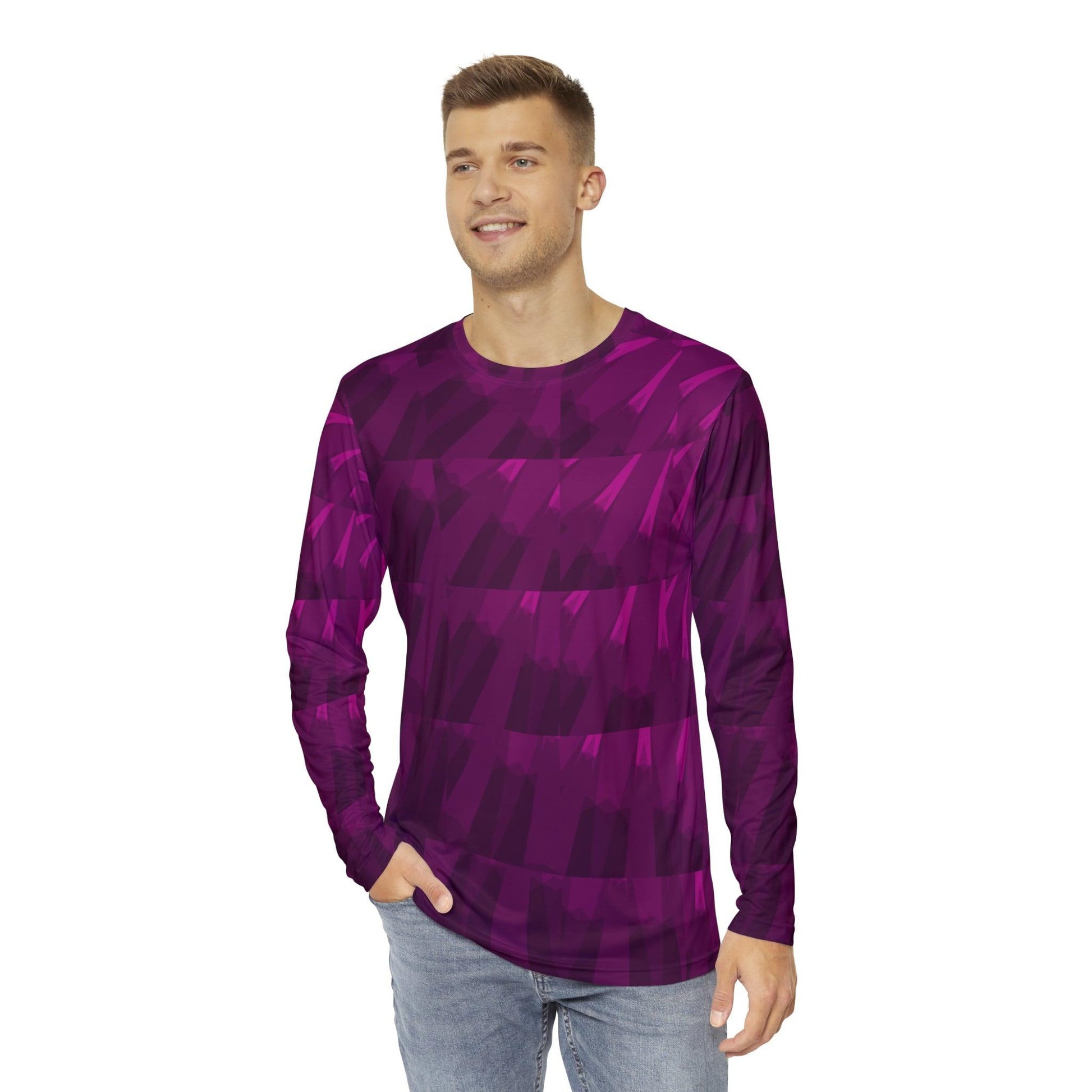 Purple Shower Men's Long Sleeve Shirt - Lizard Vigilante