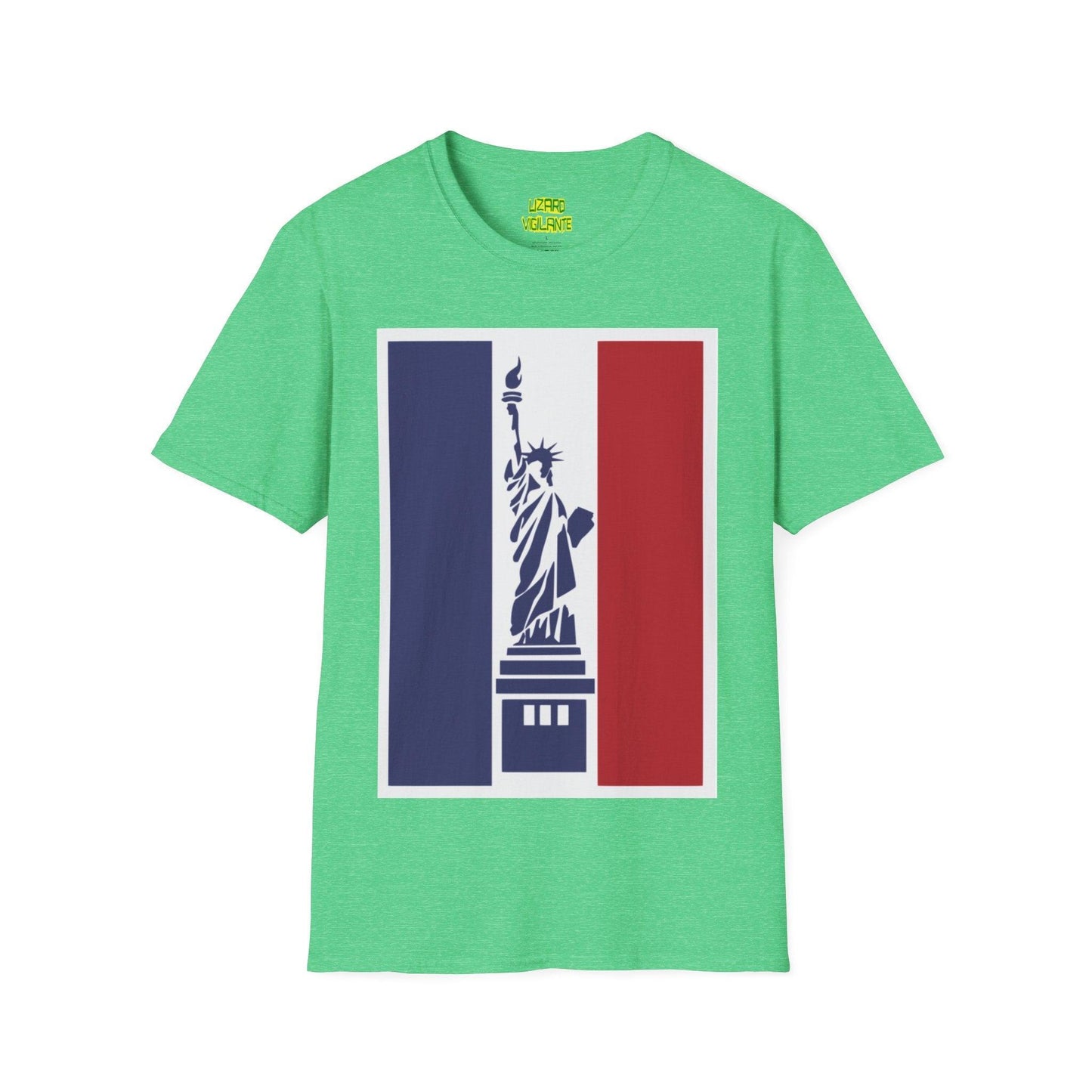 Statue of Liberty Graphic Unisex Softstyle T-Shirt - Lizard Vigilante