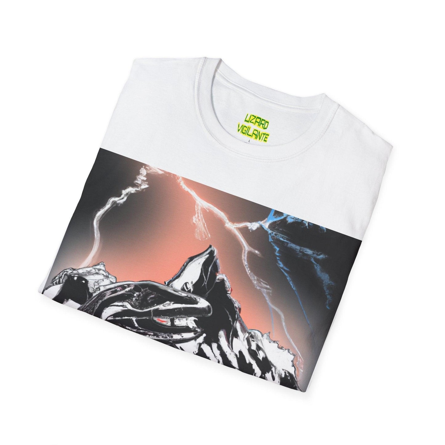 Lizard Vigilante at Mountain Unisex Softstyle T-Shirt - Lizard Vigilante