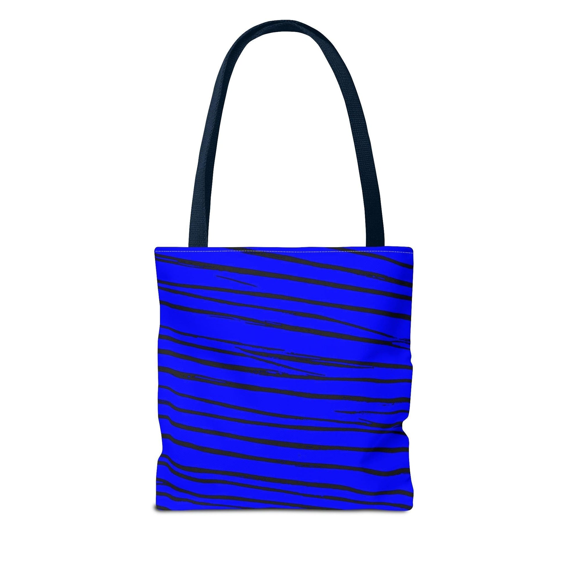 Black & Blue Strips Tote Bag - Lizard Vigilante