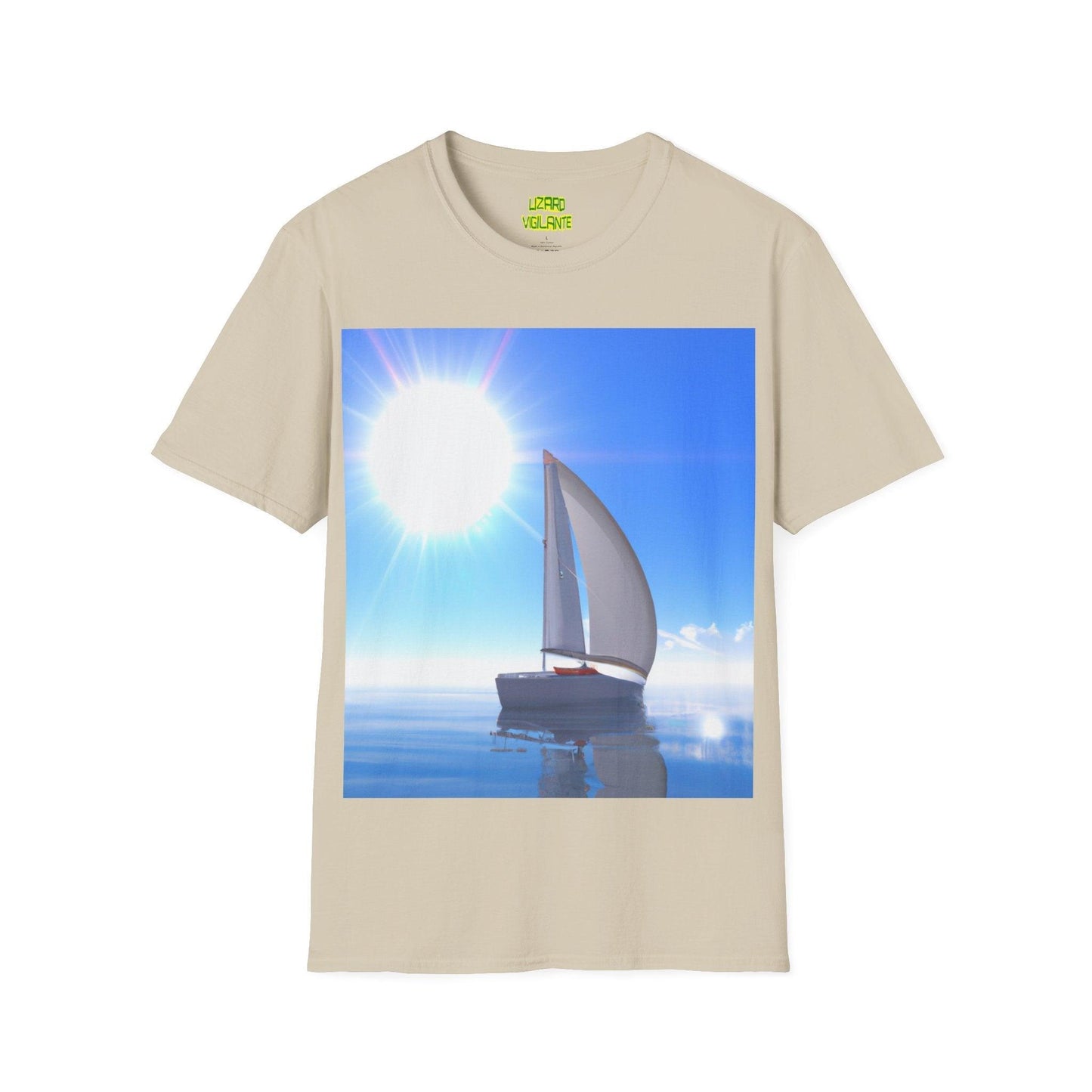 Sailing Boat Horiz Unisex Softstyle T-Shirt - Lizard Vigilante