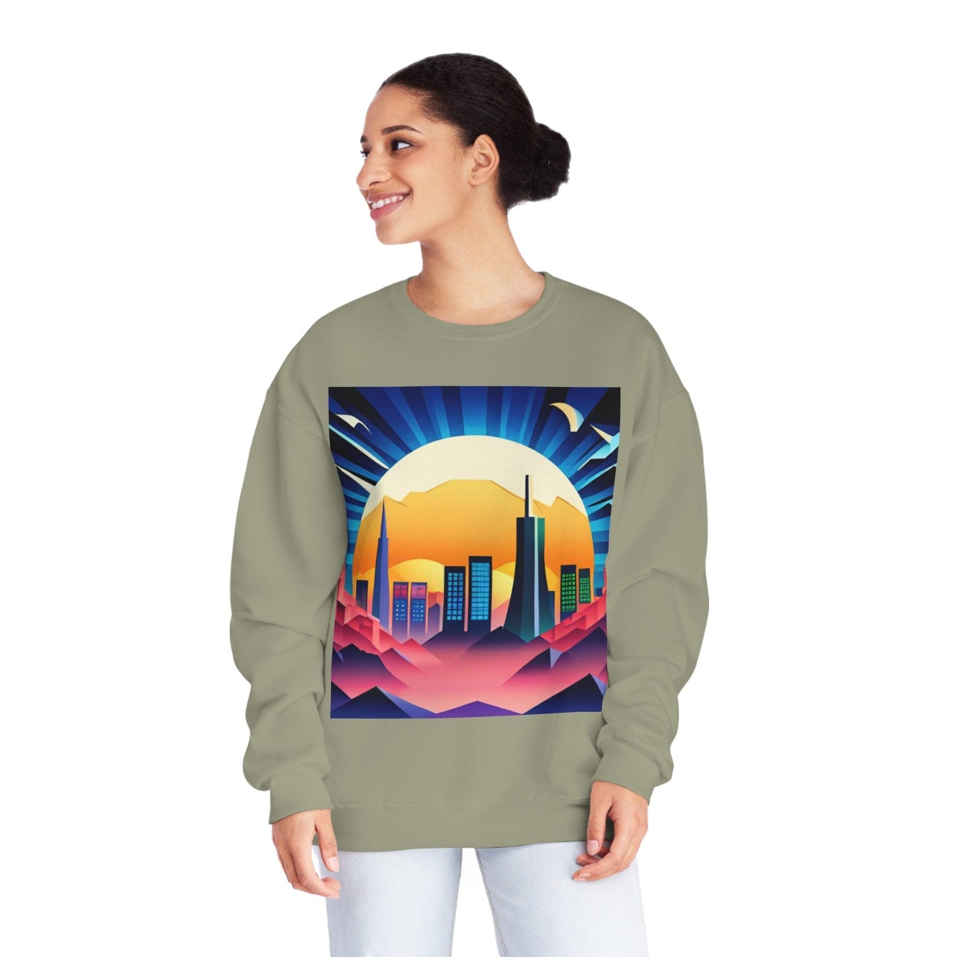 City of Futuris Unisex NuBlend® Crewneck Sweatshirt - Lizard Vigilante