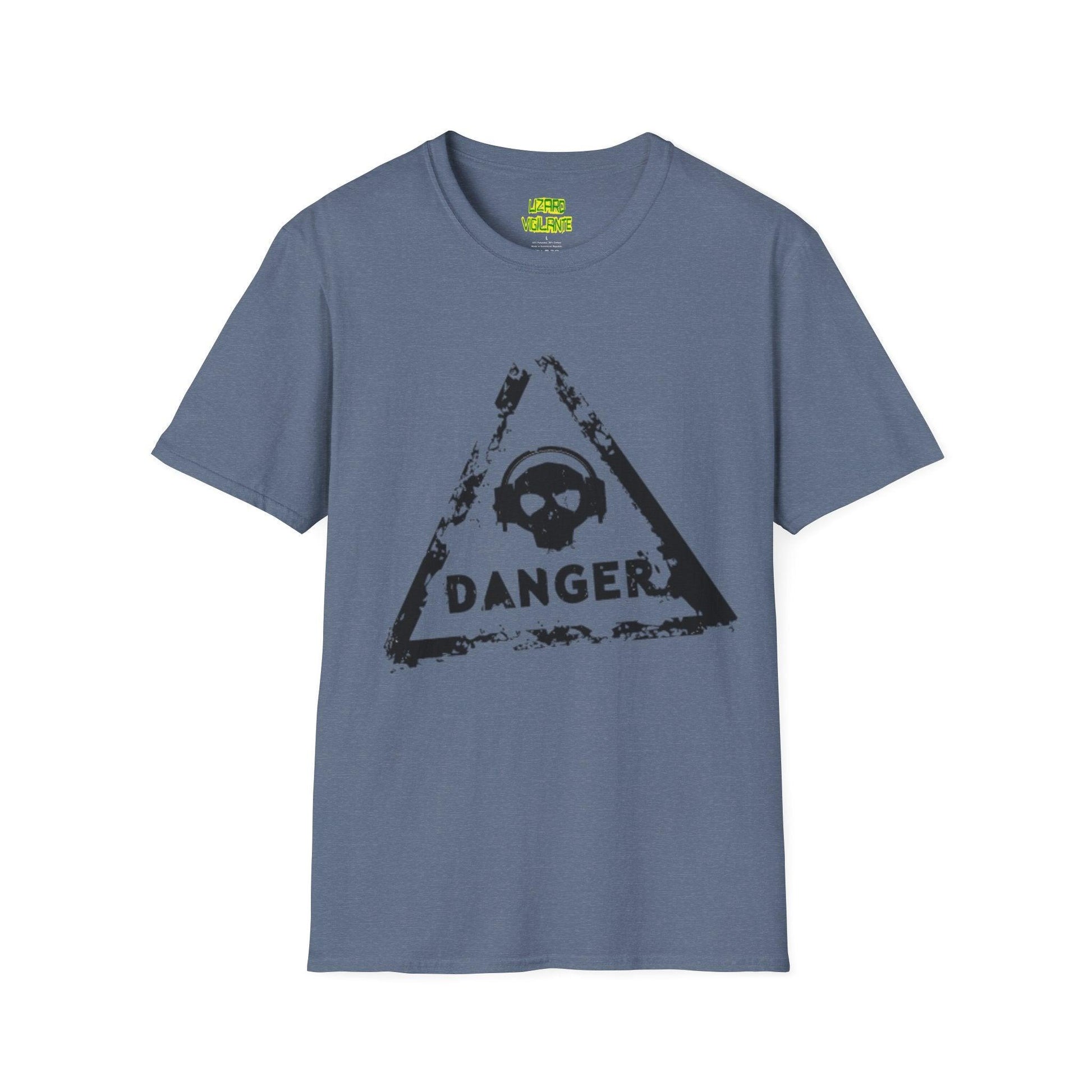 Danger Skull Unisex Softstyle T-Shirt - Lizard Vigilante