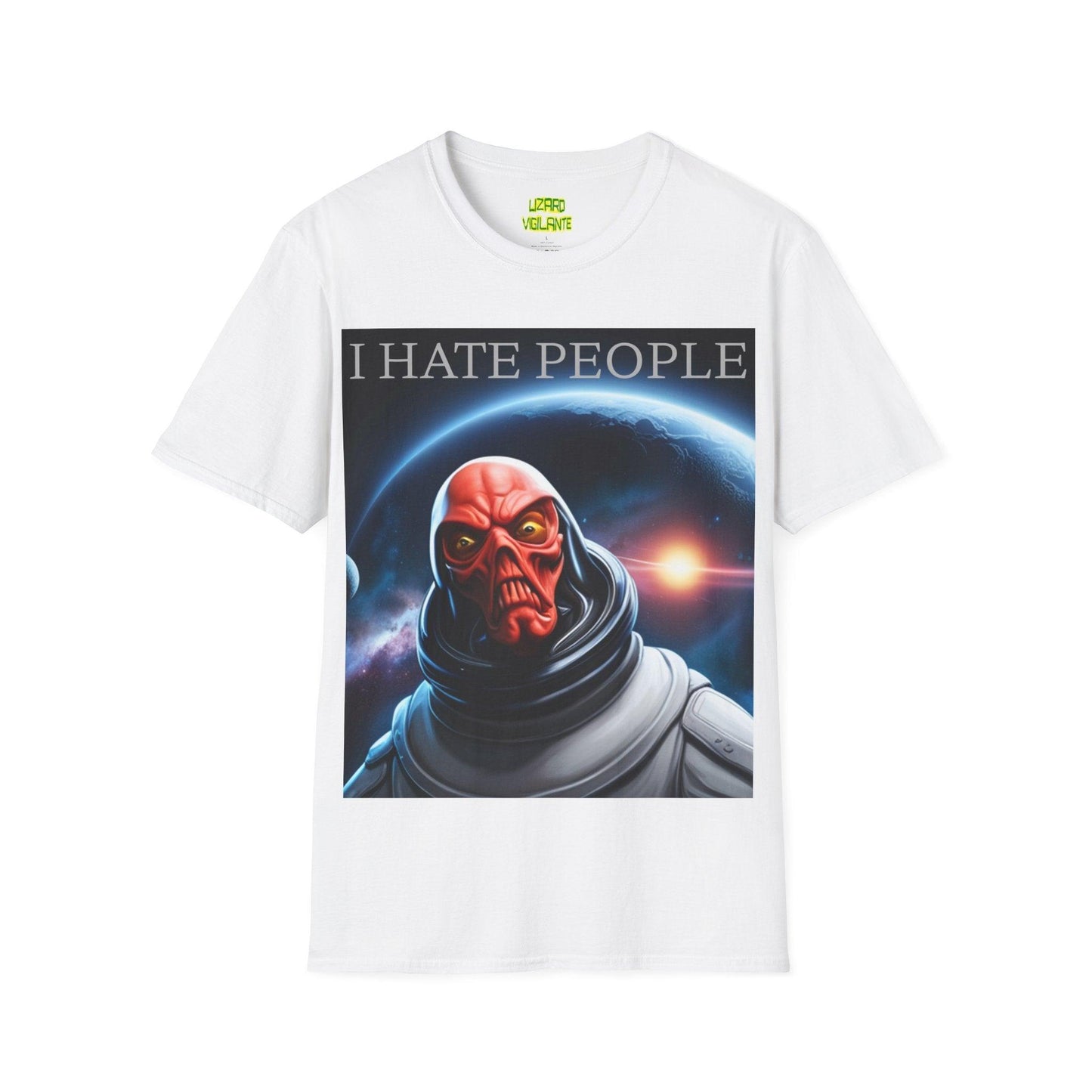 I Hate People Alien Unisex Softstyle T-Shirt - Lizard Vigilante