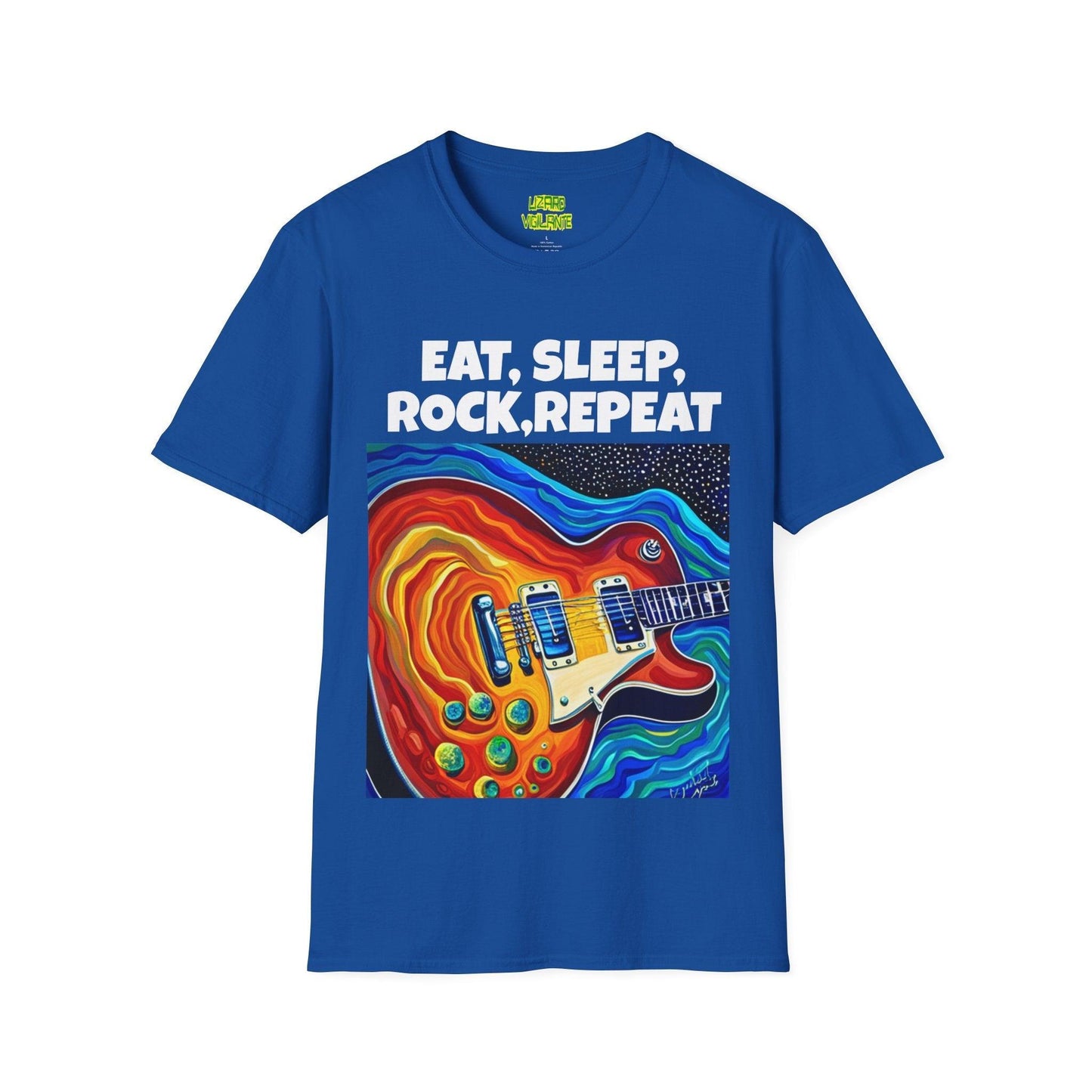 Eat, Sleep, Rock, Repeat Unisex Softstyle T-Shirt - Lizard Vigilante