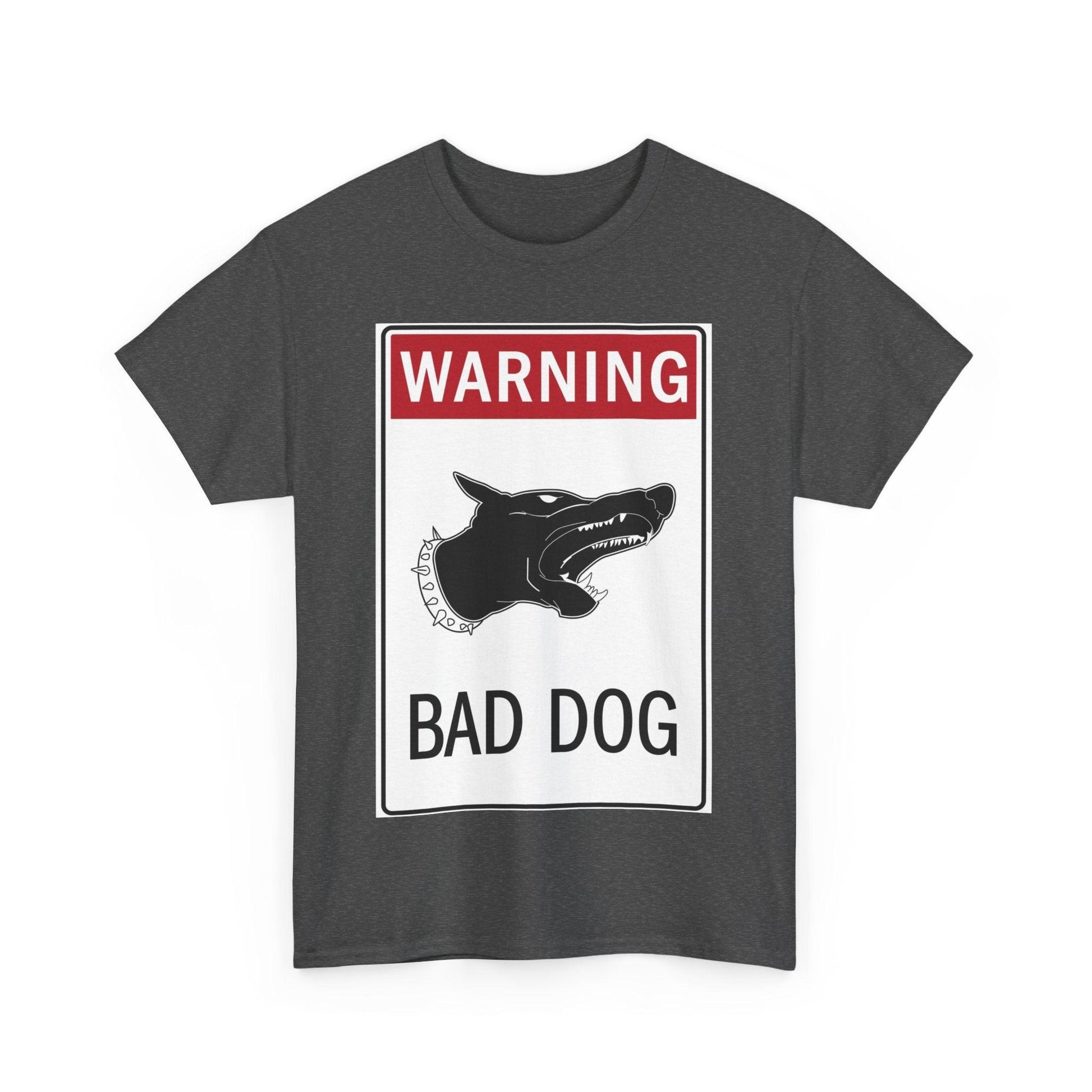 Warning Bad Dog Unisex Heavy Cotton Tee - Lizard Vigilante