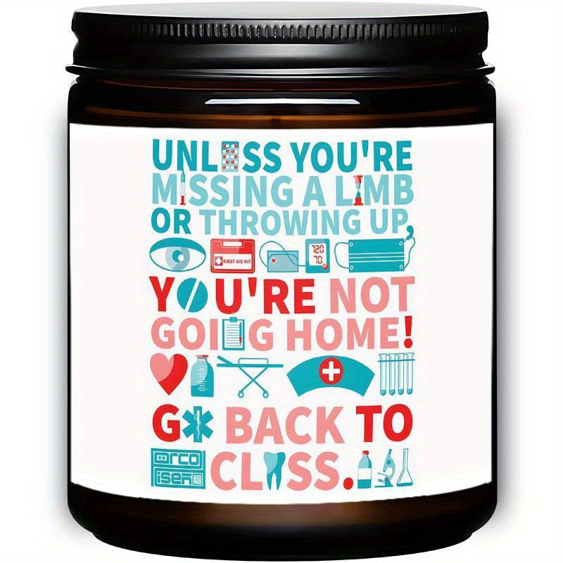 1pc Lavender Scented Candle Gift Idea, School Nurse Gifts, School Nurse Supplies, School Nurse Office Decorations Decors, School Nurse Appreciation Gifts, Gift For Women Men School Nurse, Gift Daily Funny Unique Meaningful It