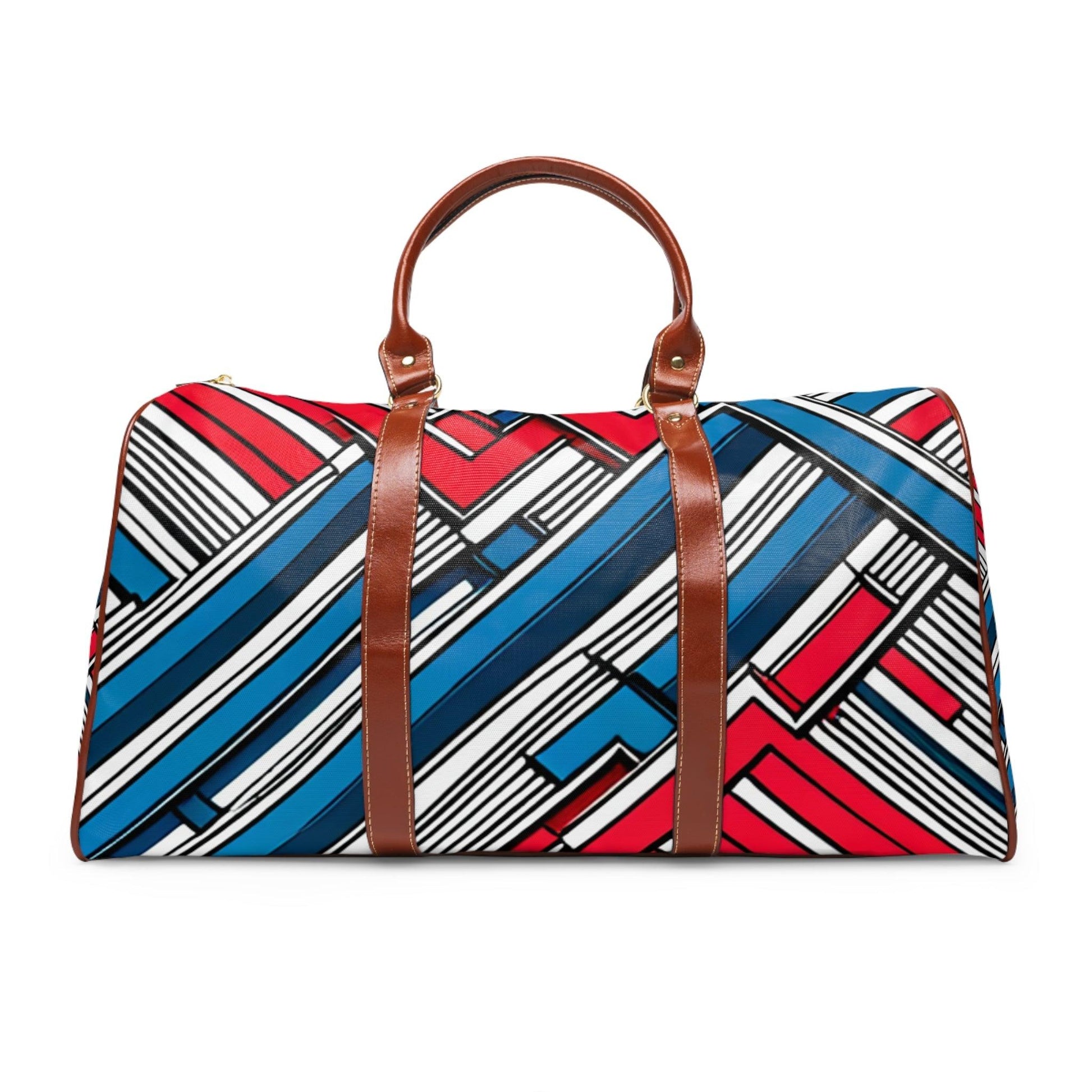 Geometric Patriotic Waterproof Travel Bag - Lizard Vigilante