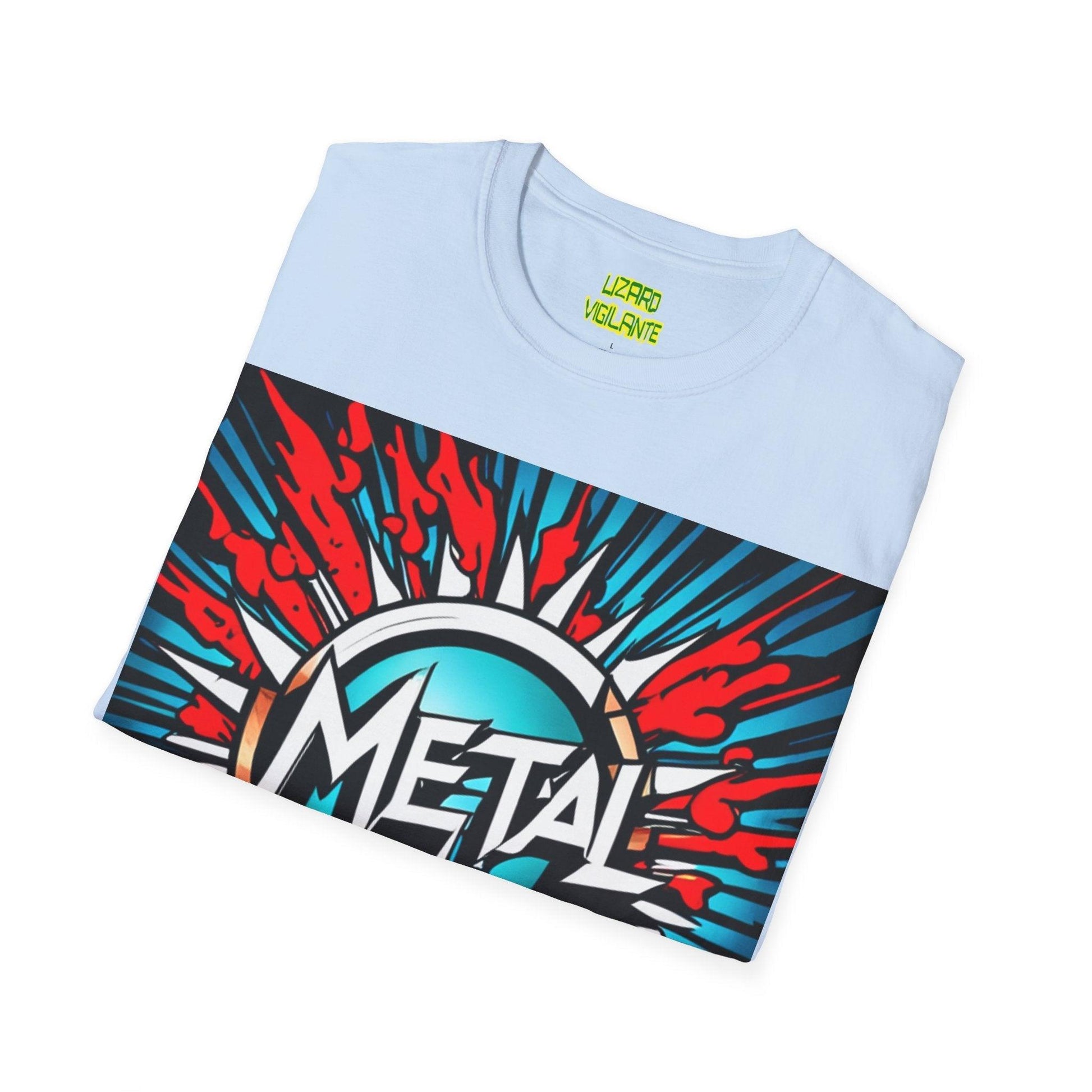 METAL Sun Logo Unisex Softstyle T-Shirt - Lizard Vigilante