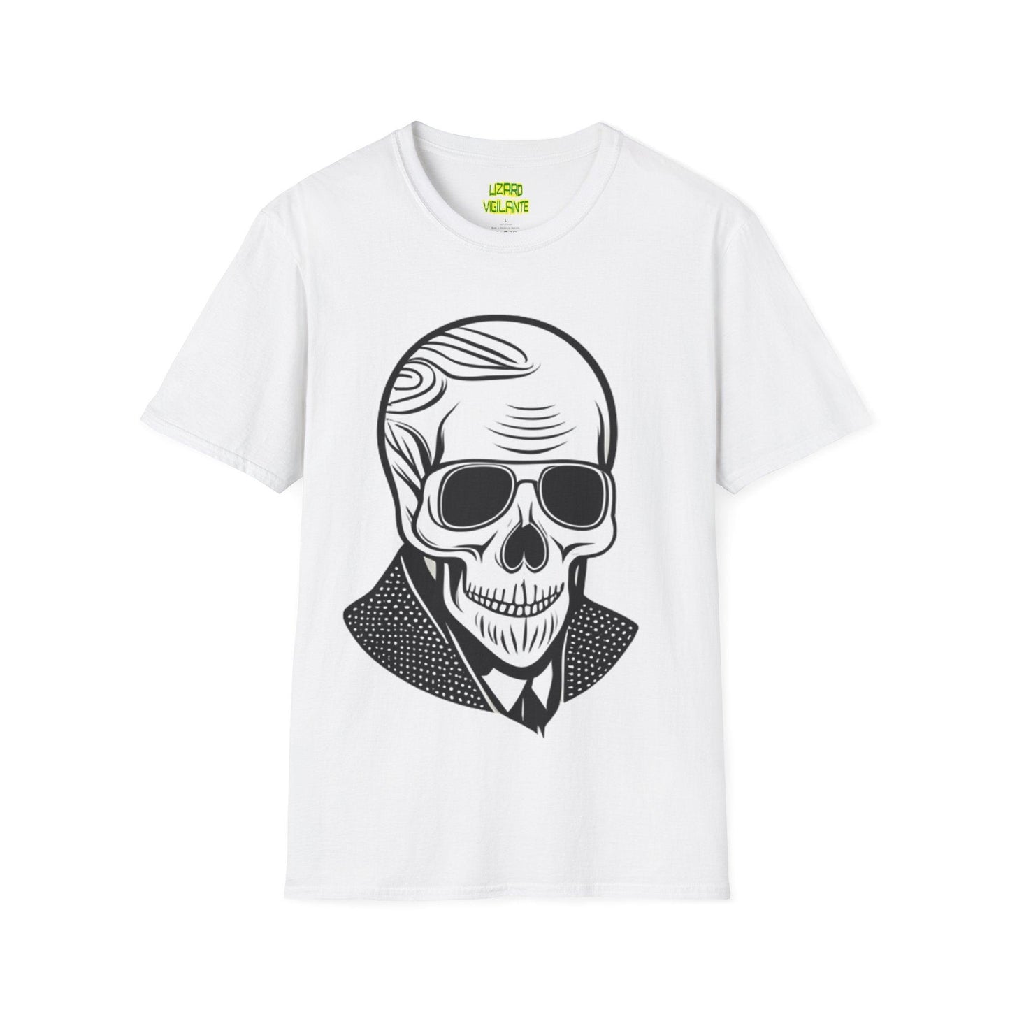 Skull Portrait Unisex Softstyle T-Shirt - Lizard Vigilante