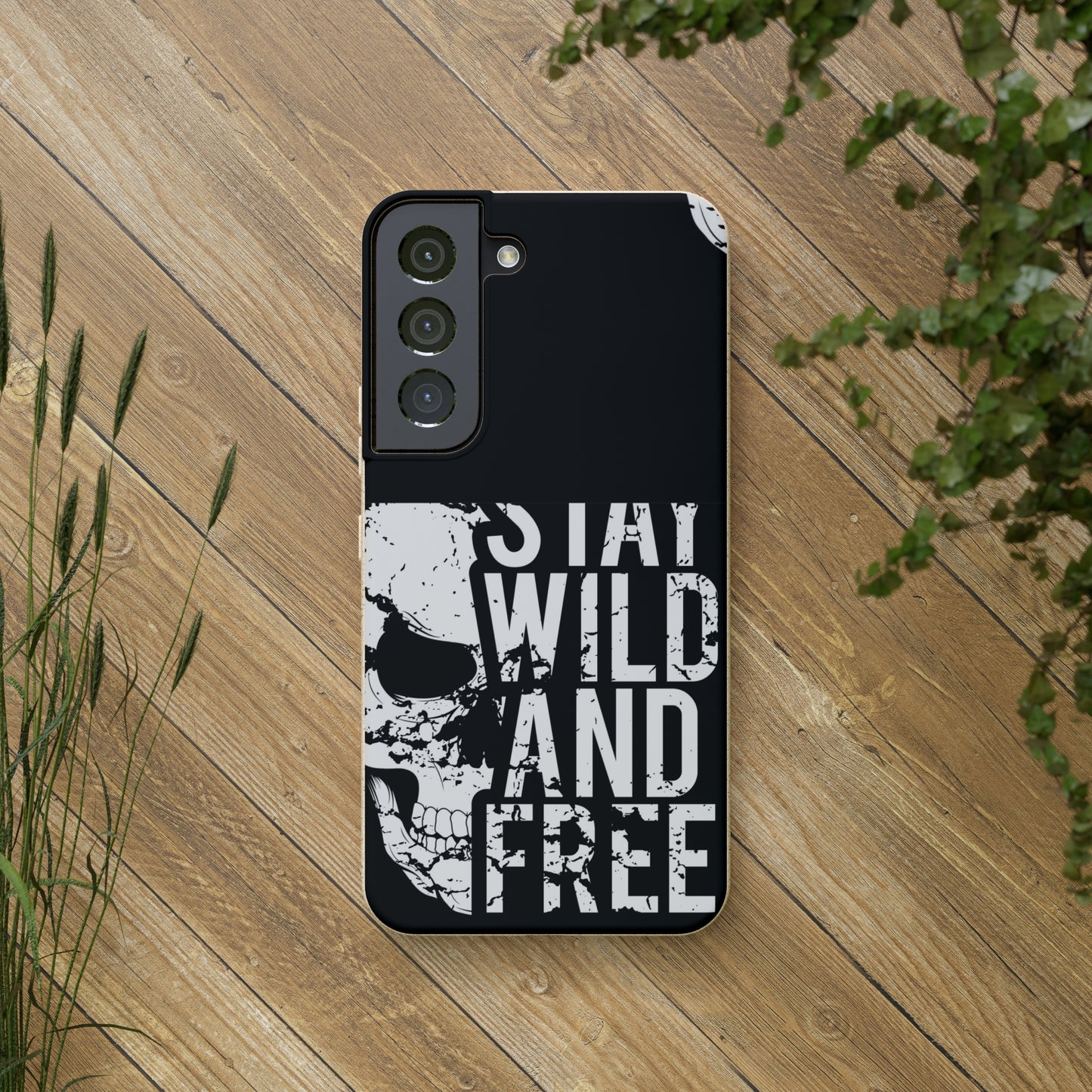 Stay Wild And Free Skull Biodegradable Cases - Lizard Vigilante