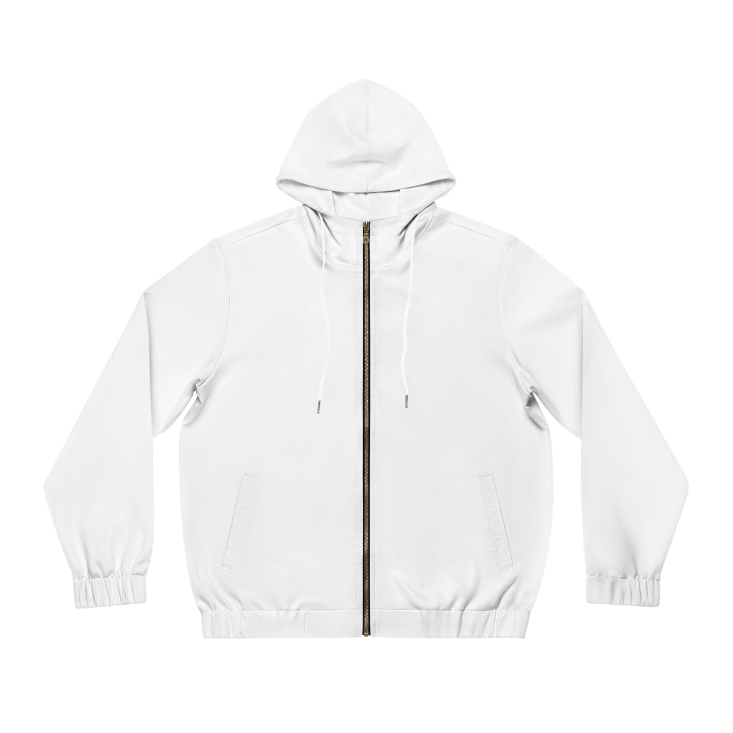 White Men's Full-Zip Hoodie - Lizard Vigilante