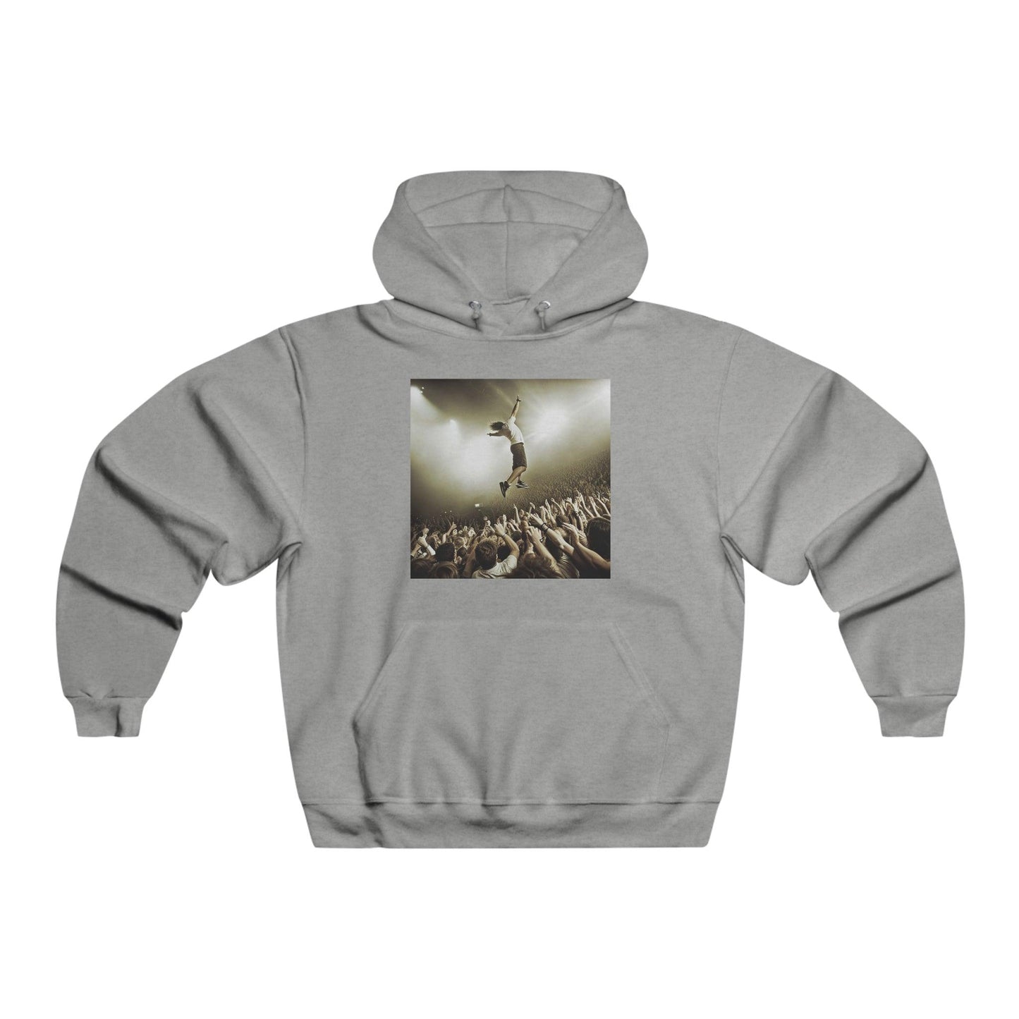 Grunge Concert Men's NUBLEND® Hooded Sweatshirt - Lizard Vigilante