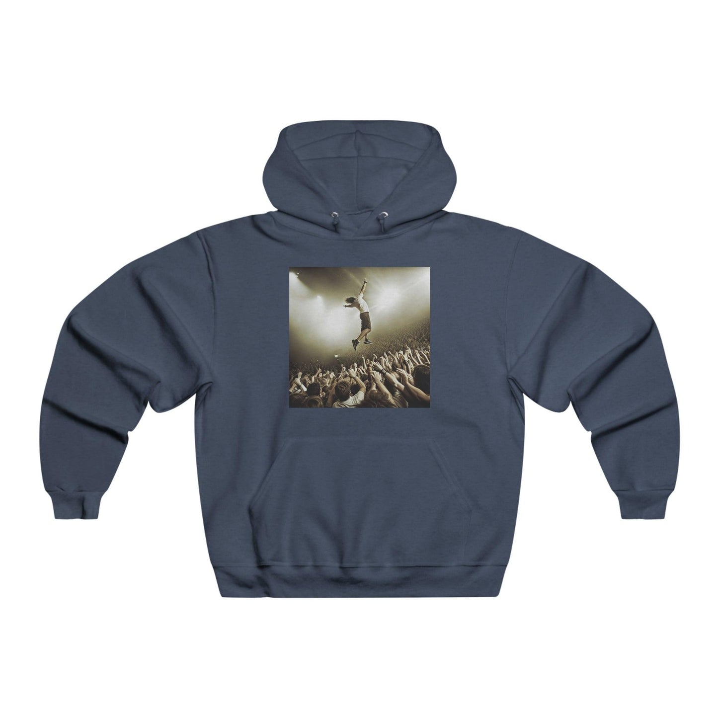 Grunge Concert Men's NUBLEND® Hooded Sweatshirt - Lizard Vigilante