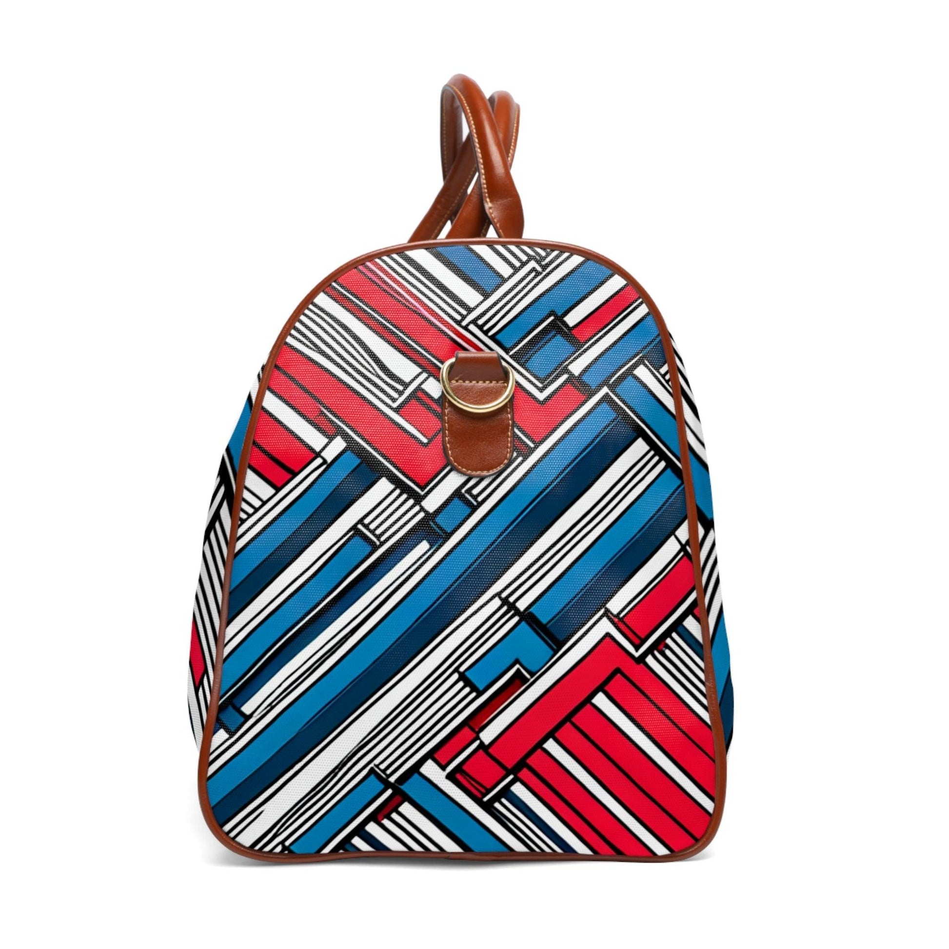 Geometric Patriotic Waterproof Travel Bag - Lizard Vigilante