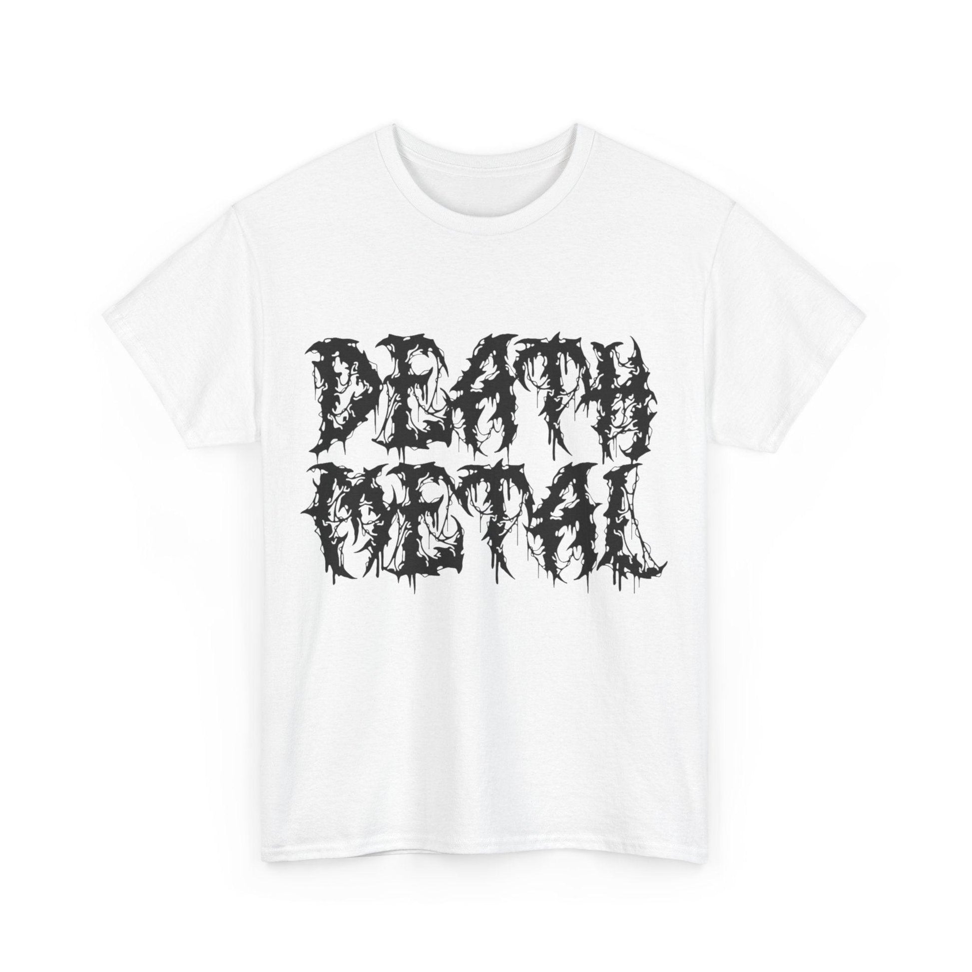 DEATH METAL Scary Lettering Unisex Heavy Cotton Tee - Lizard Vigilante